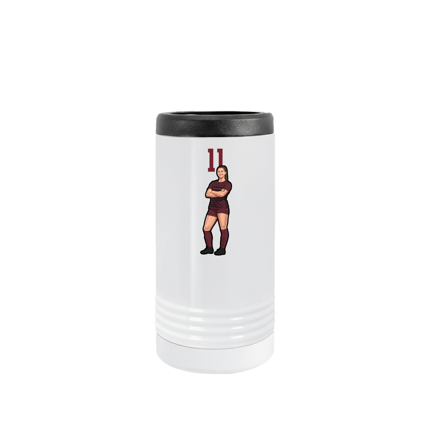 Slim Beverage Holder — Number Top in White