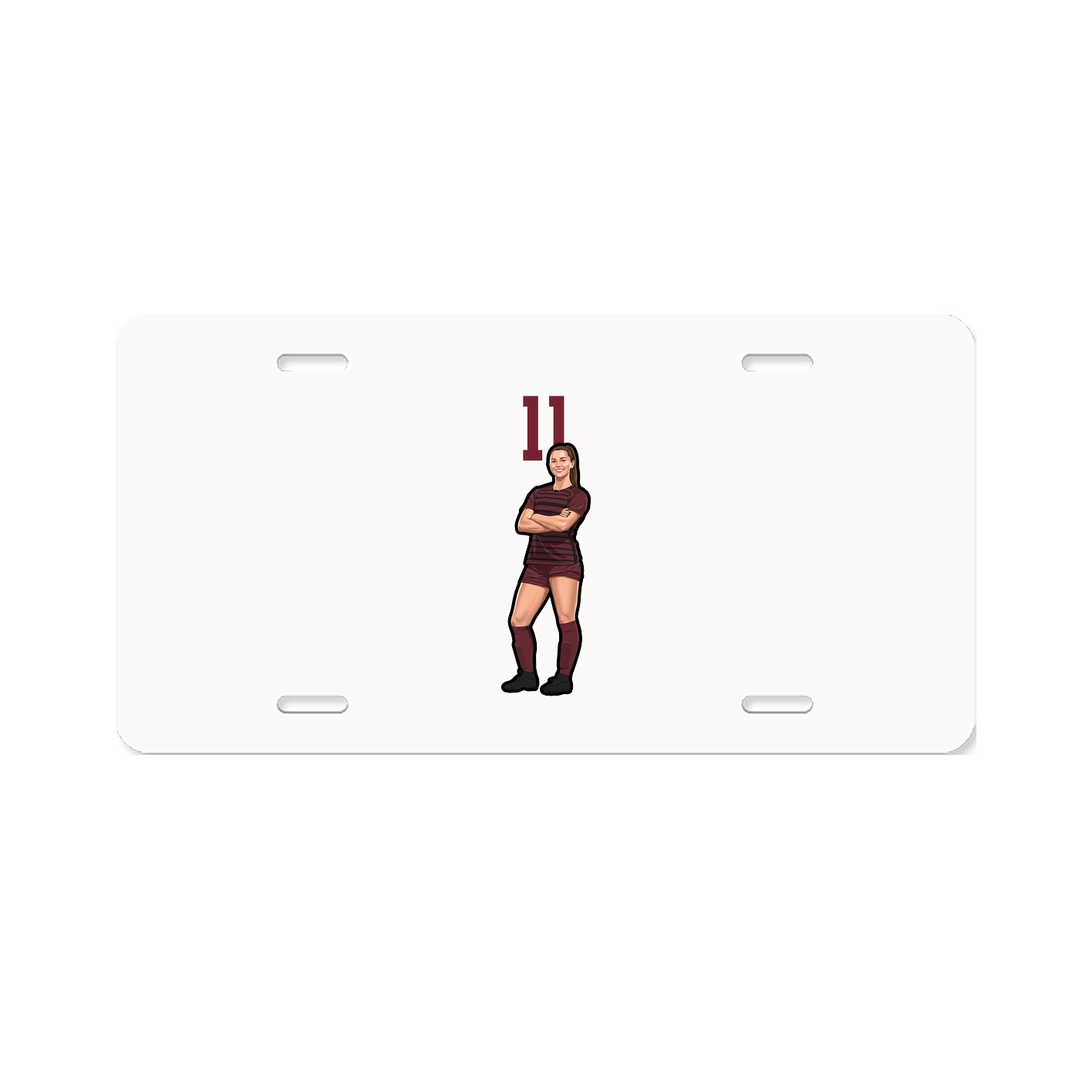 License Plate — Number Top in Classic