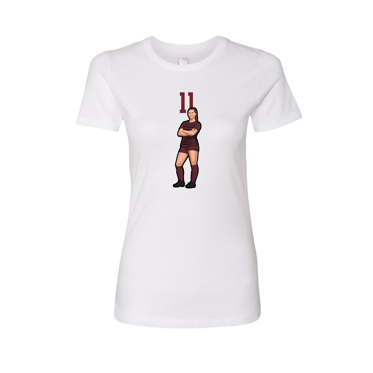 Womens Tee — Number Top in White