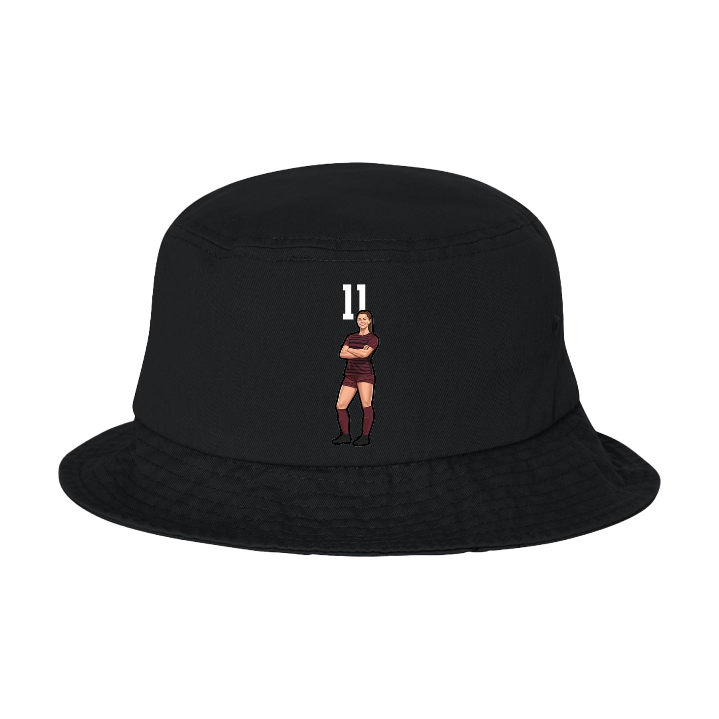 Bucket Cap — Number Top in Black