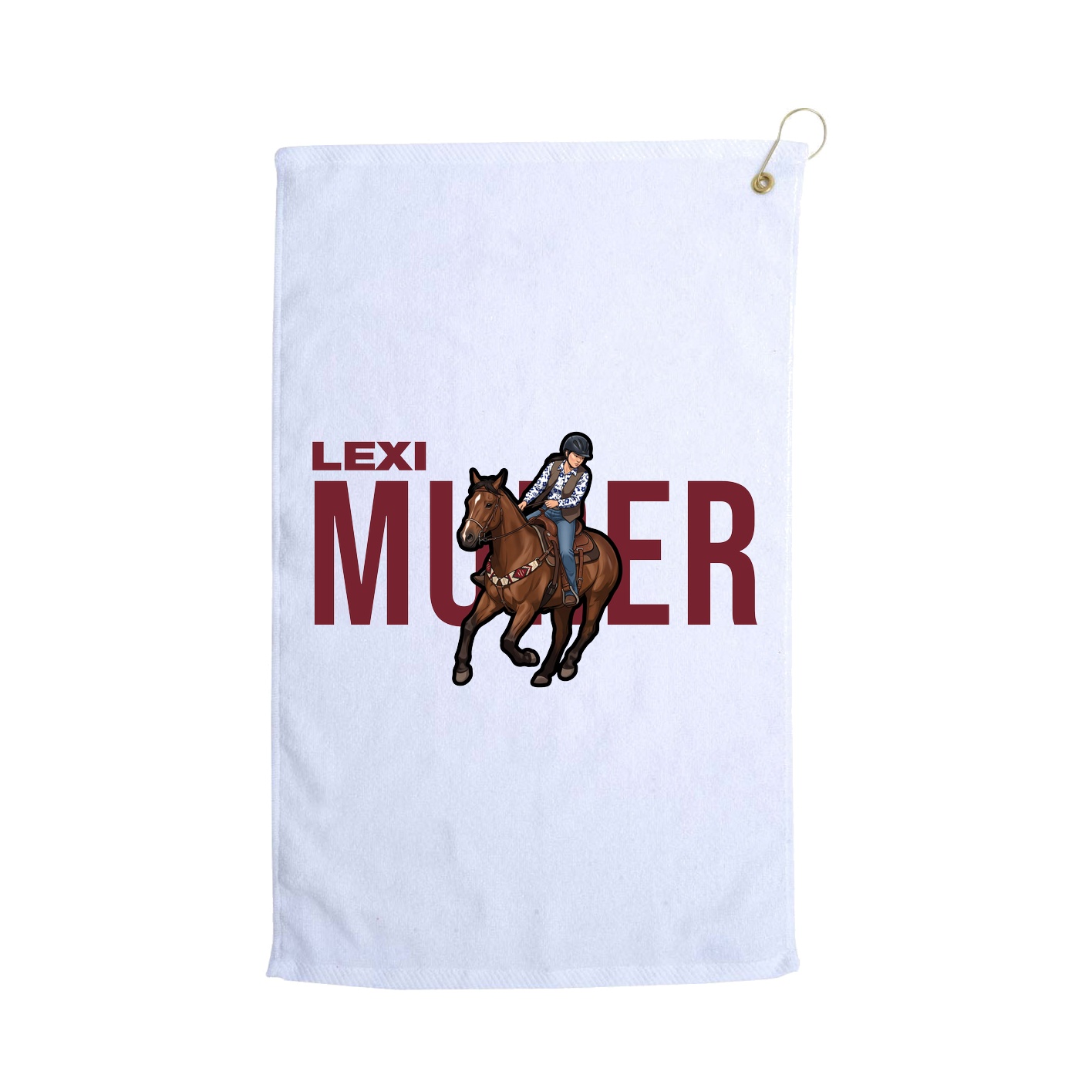 Golf Towel — Player Name in White