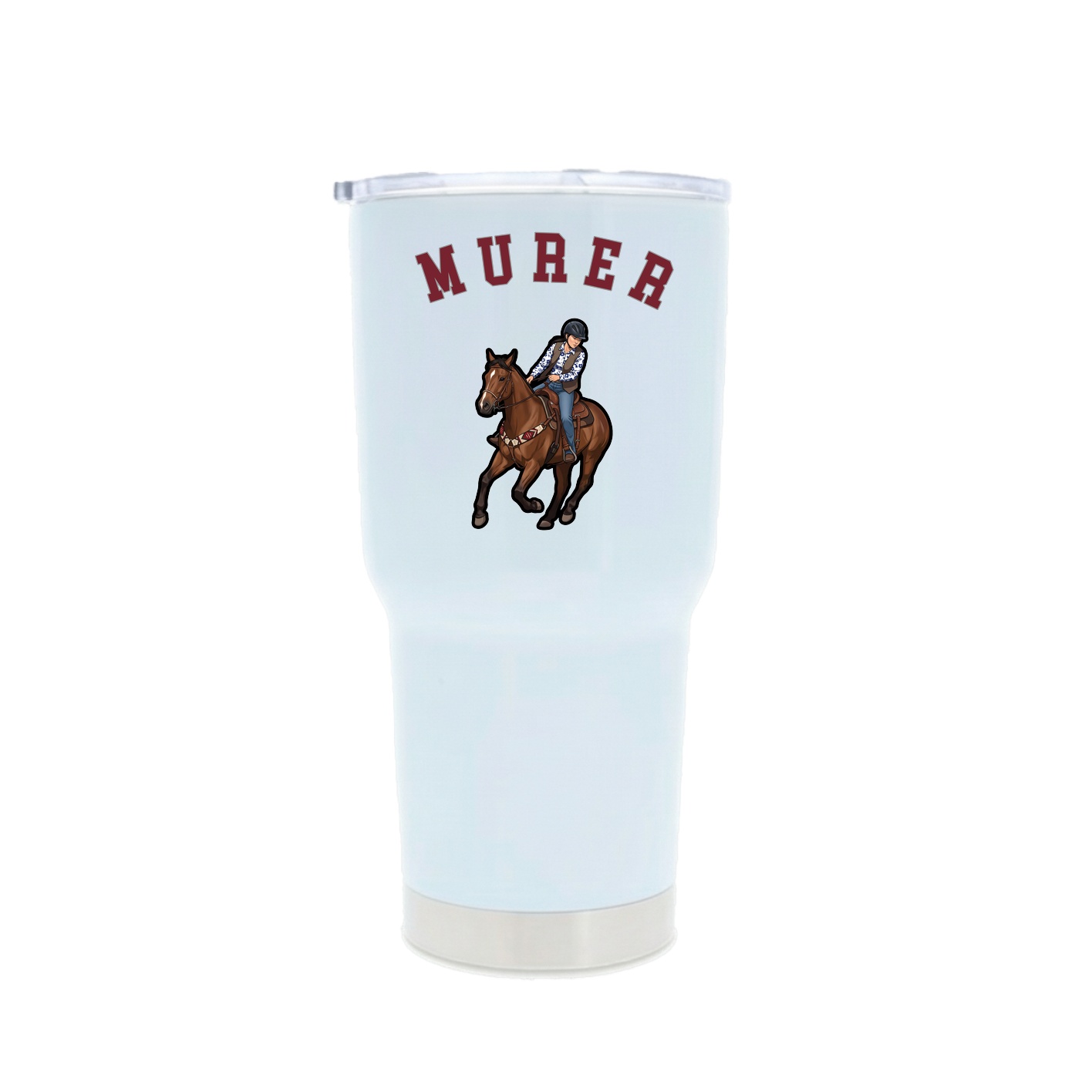 30oz Stainless Steel Tumbler — Shirsey Arch in White