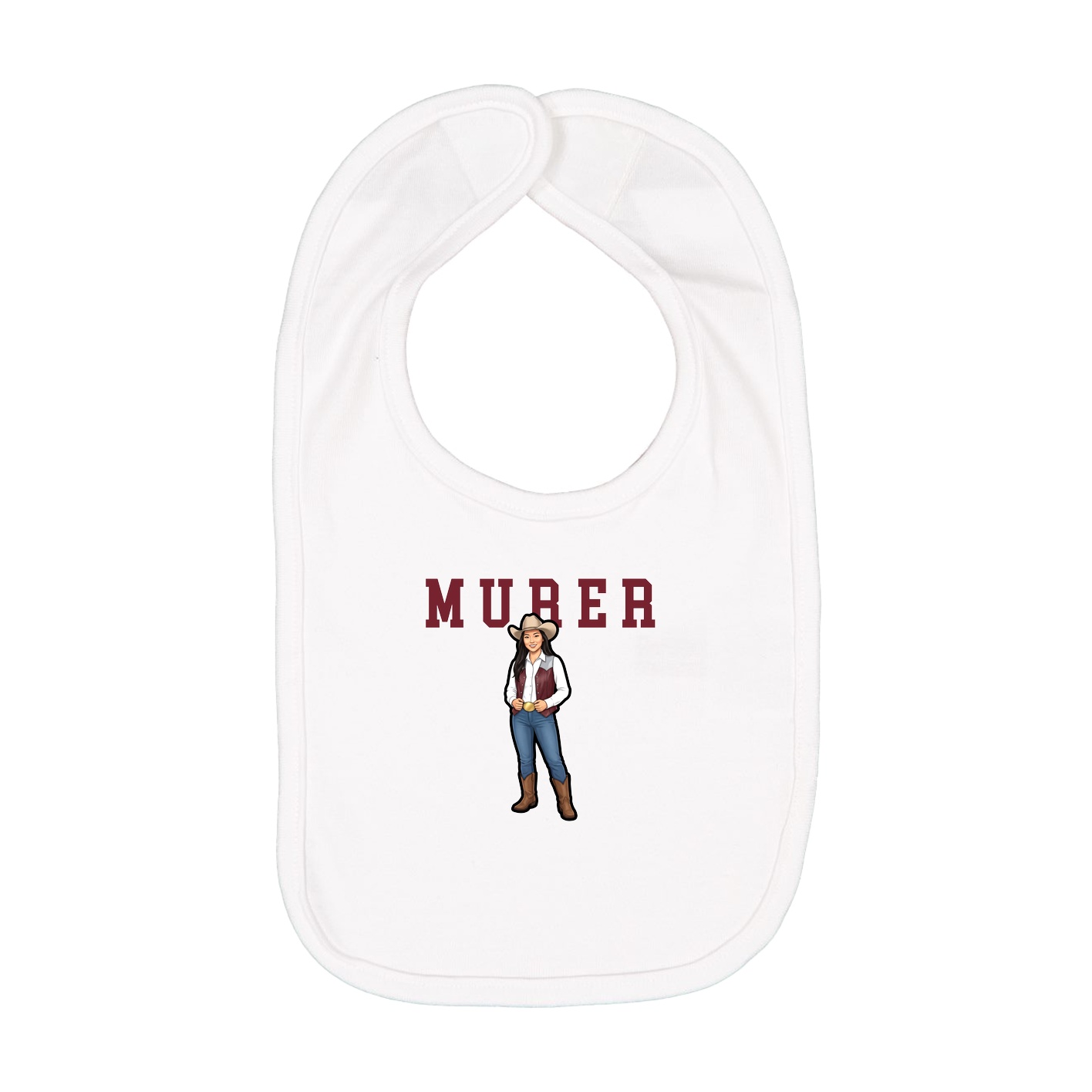 Infant Bib — Shirsey in White