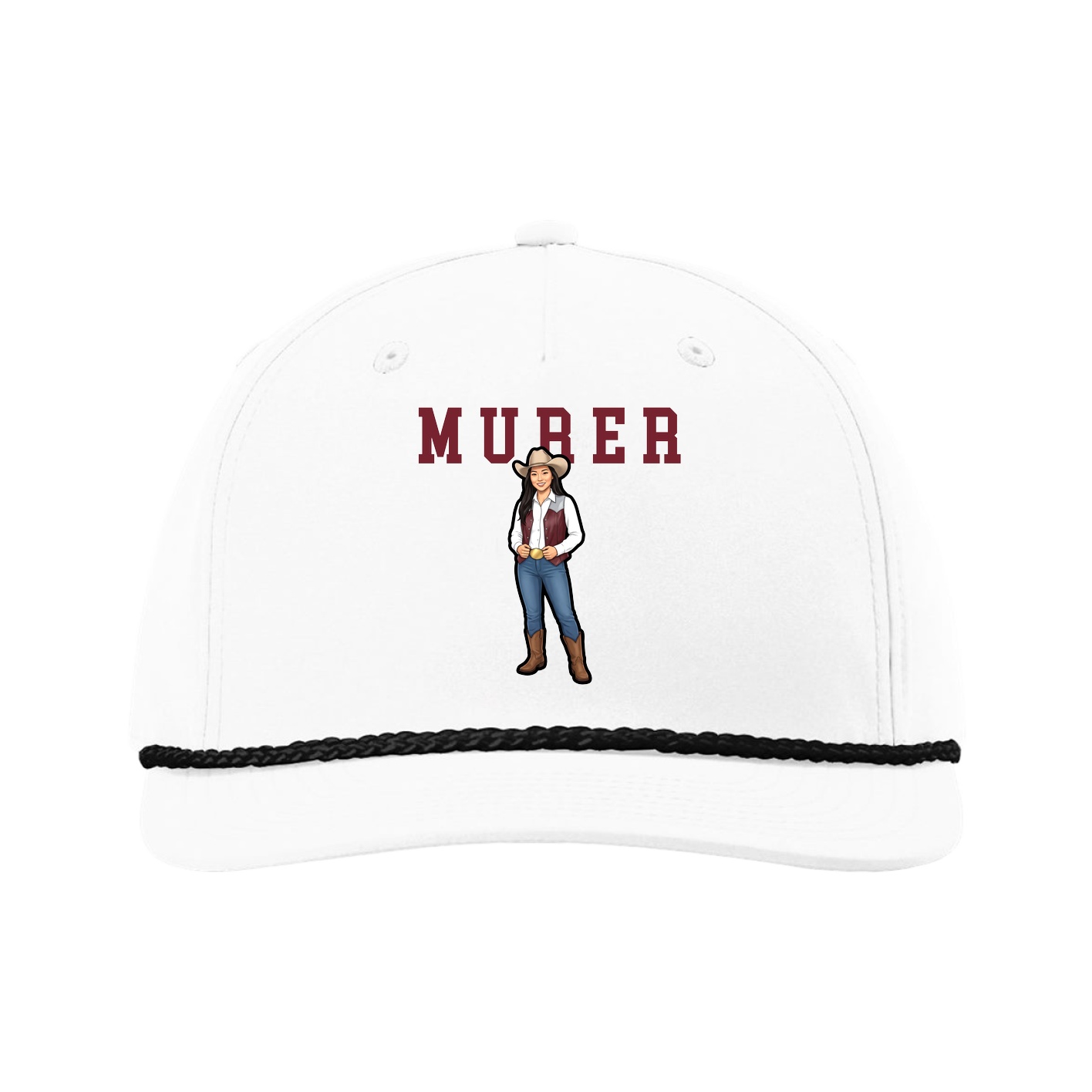 Five-Panel Classic Rope Cap — Shirsey in White