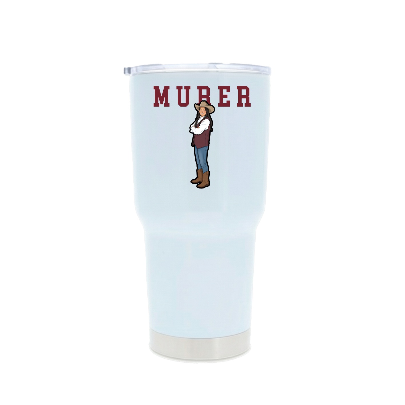 30oz Stainless Steel Tumbler — Shirsey in White