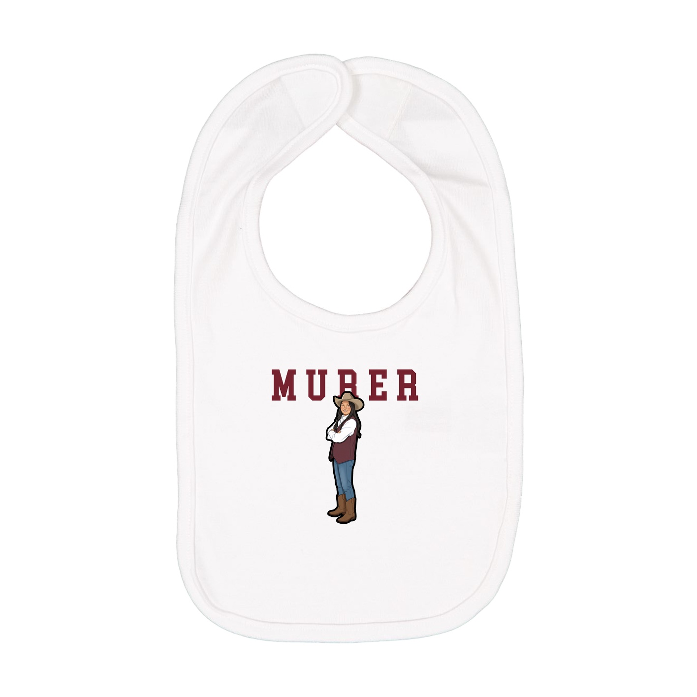 Infant Bib — Shirsey in White