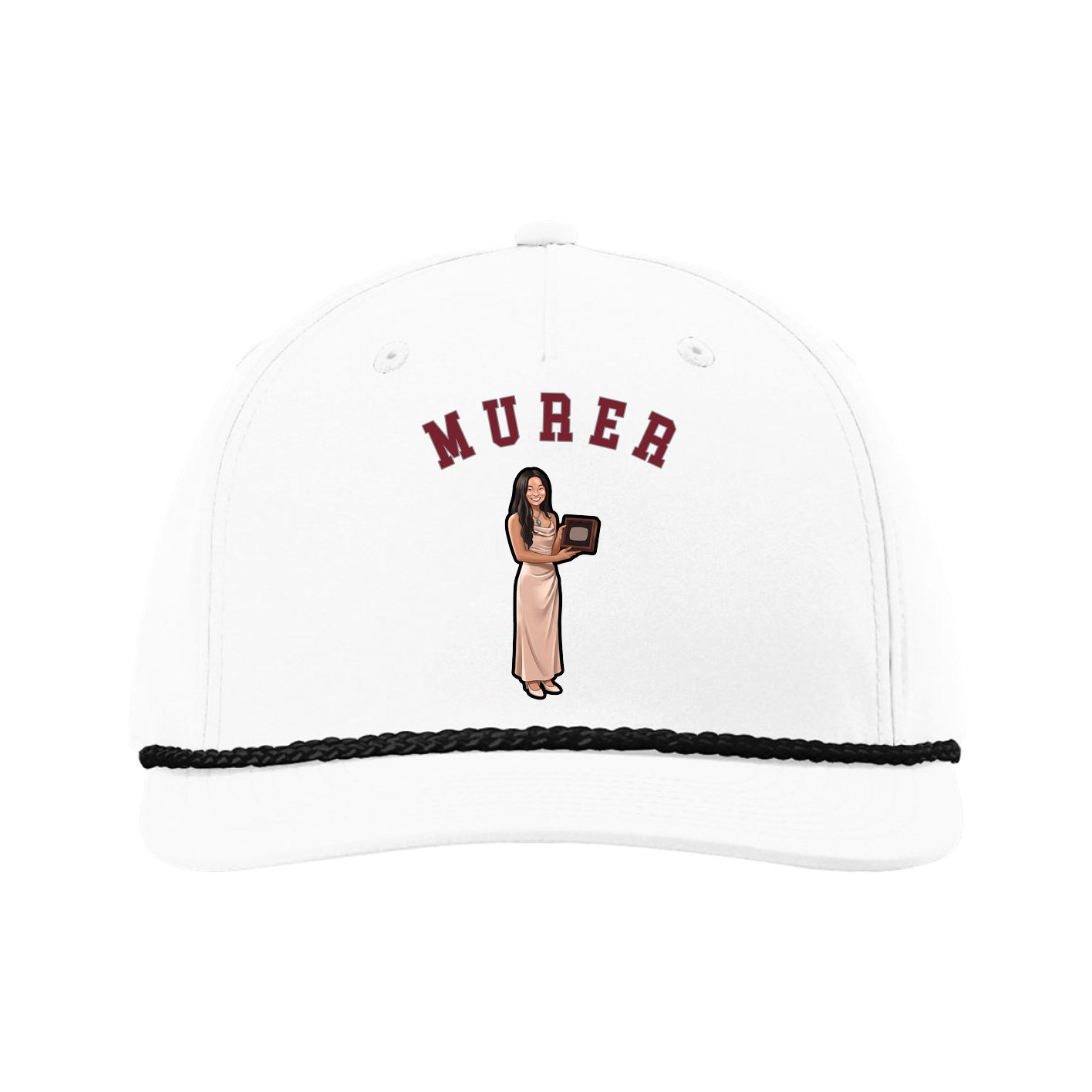 Five-Panel Classic Rope Cap — Shirsey Arch in White
