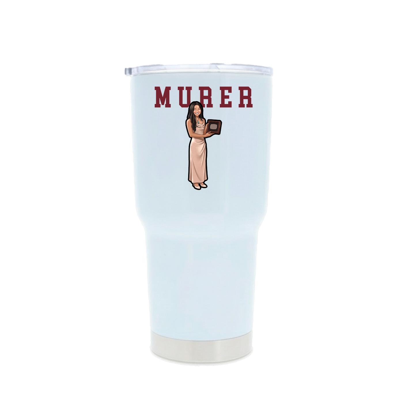 30oz Stainless Steel Tumbler — Shirsey in White