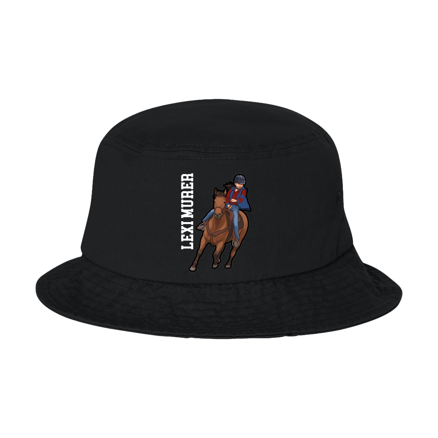 Bucket Cap — Name Vertical in Black