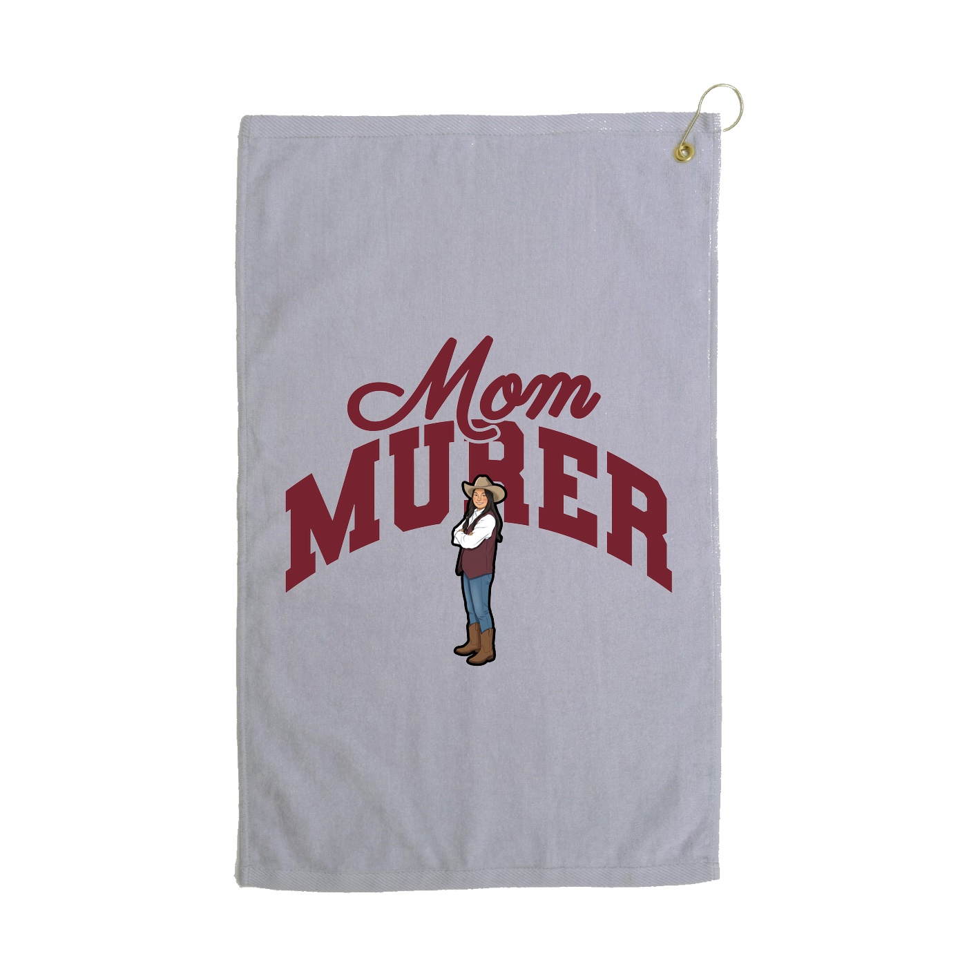 Golf Towel — Mothers Day Arch in Grey