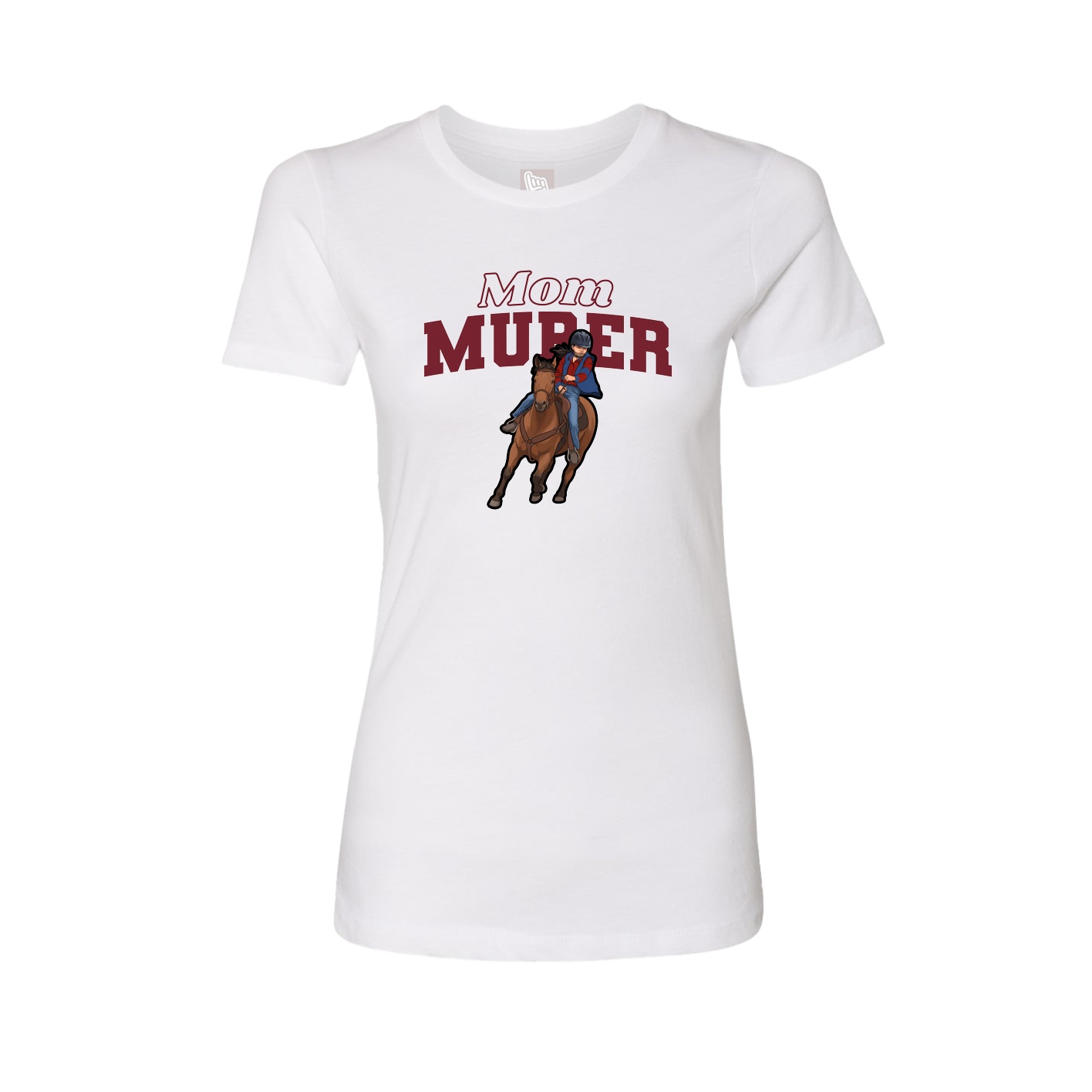 Womens Tee — Mothers Day Block in White