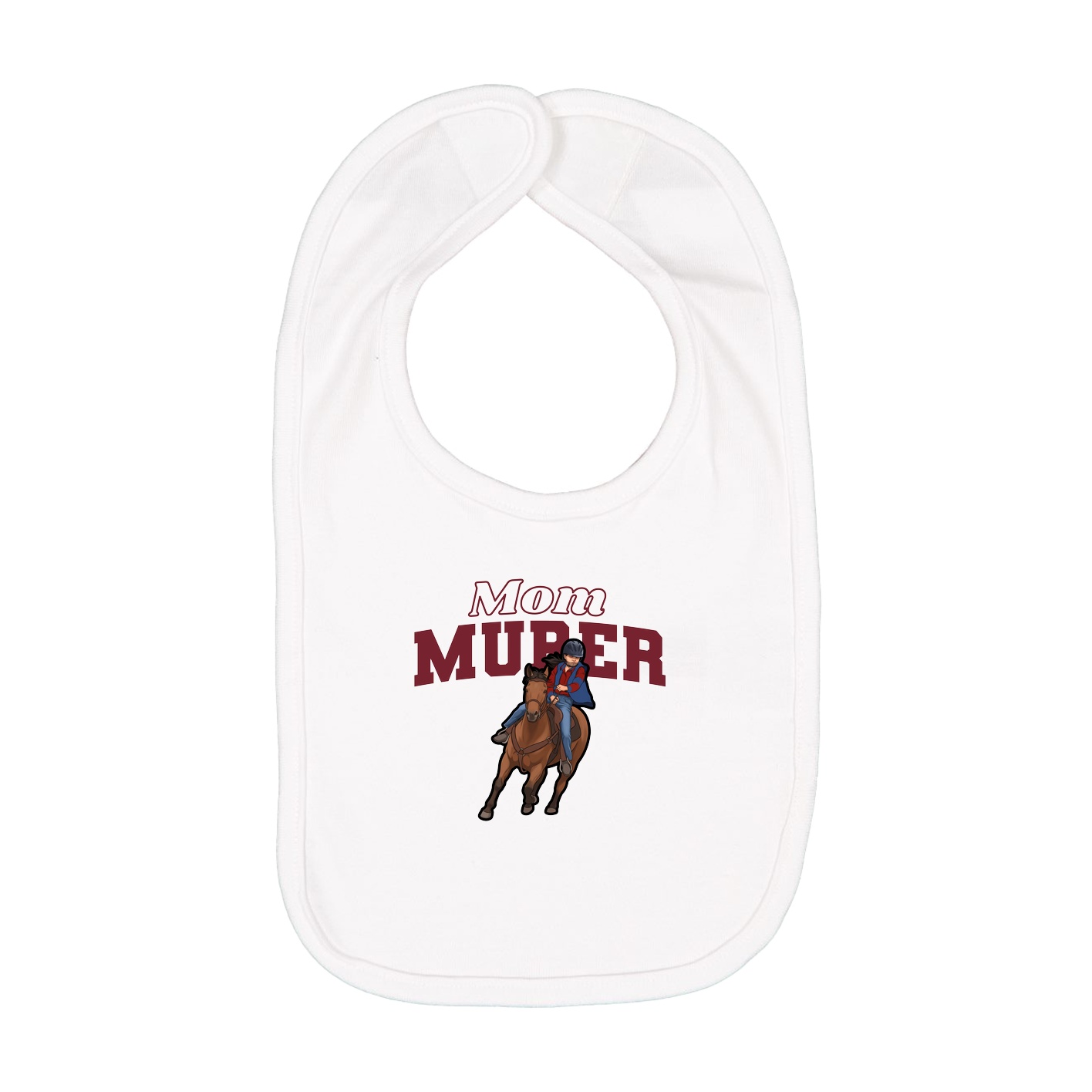 Infant Bib — Mothers Day Block in White