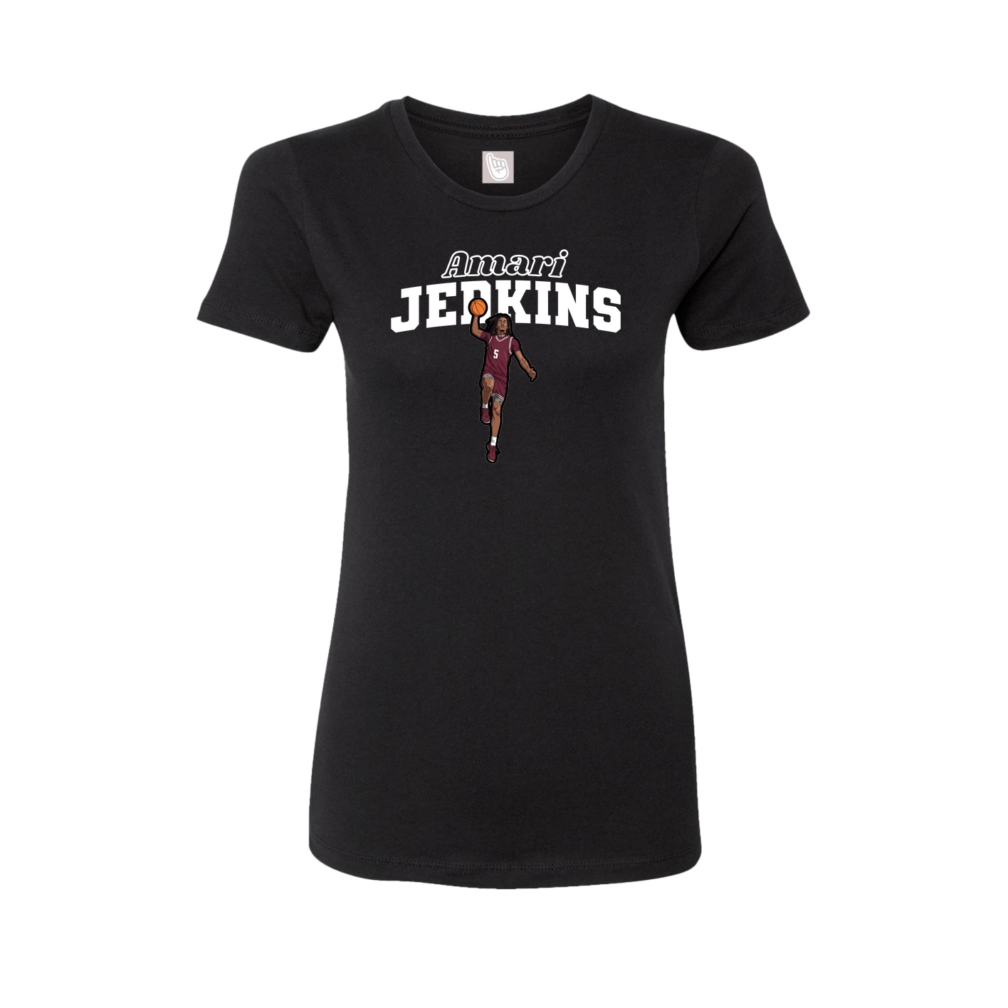 Womens Tee — Name Arch in Black