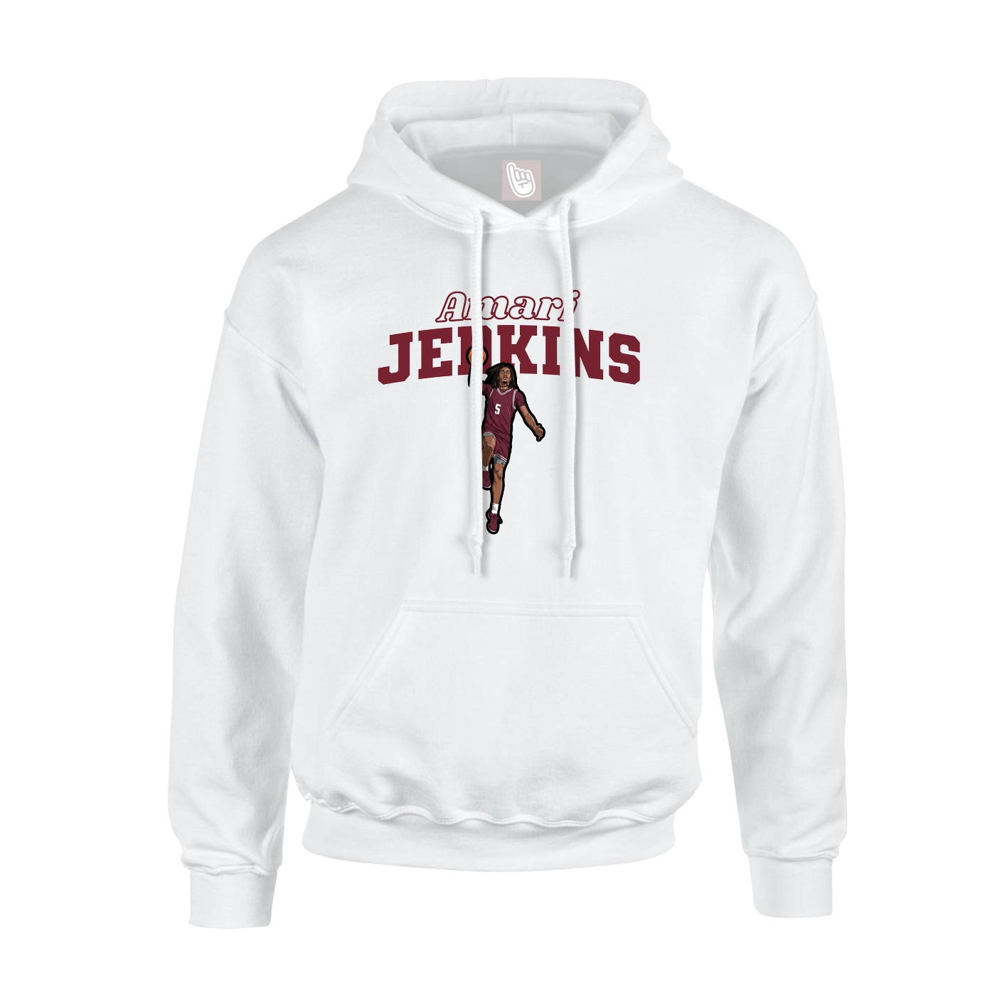 Hoodie — Name Arch in White