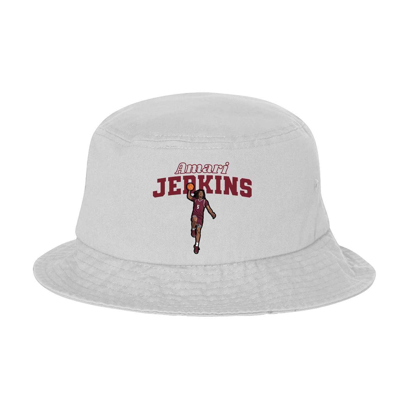 Bucket Cap — Name Arch in White