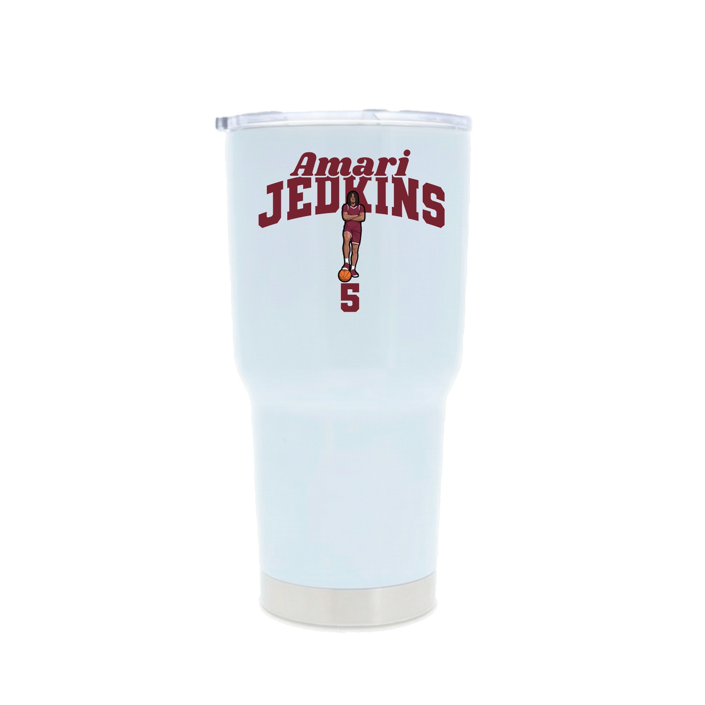 30oz Stainless Steel Tumbler — Signature Arch in White