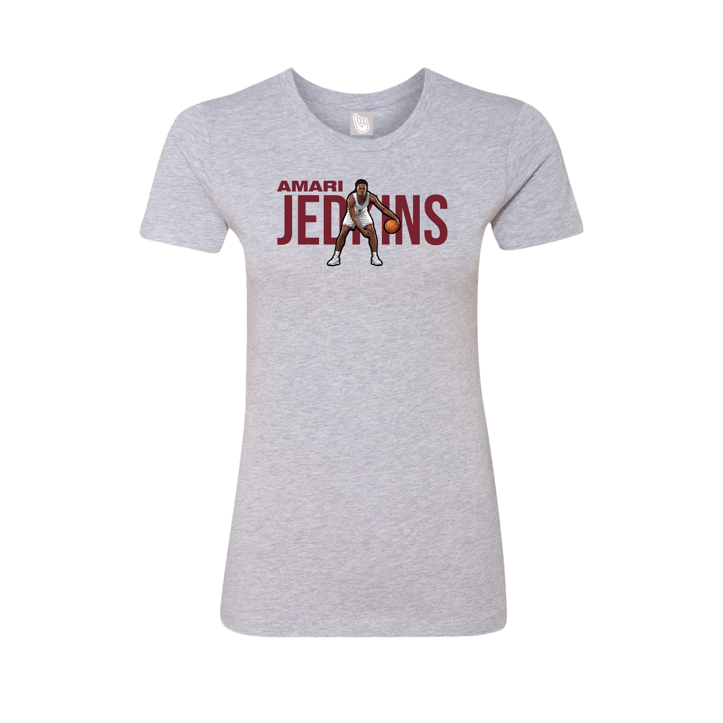 Womens Tee — Player Name in Grey