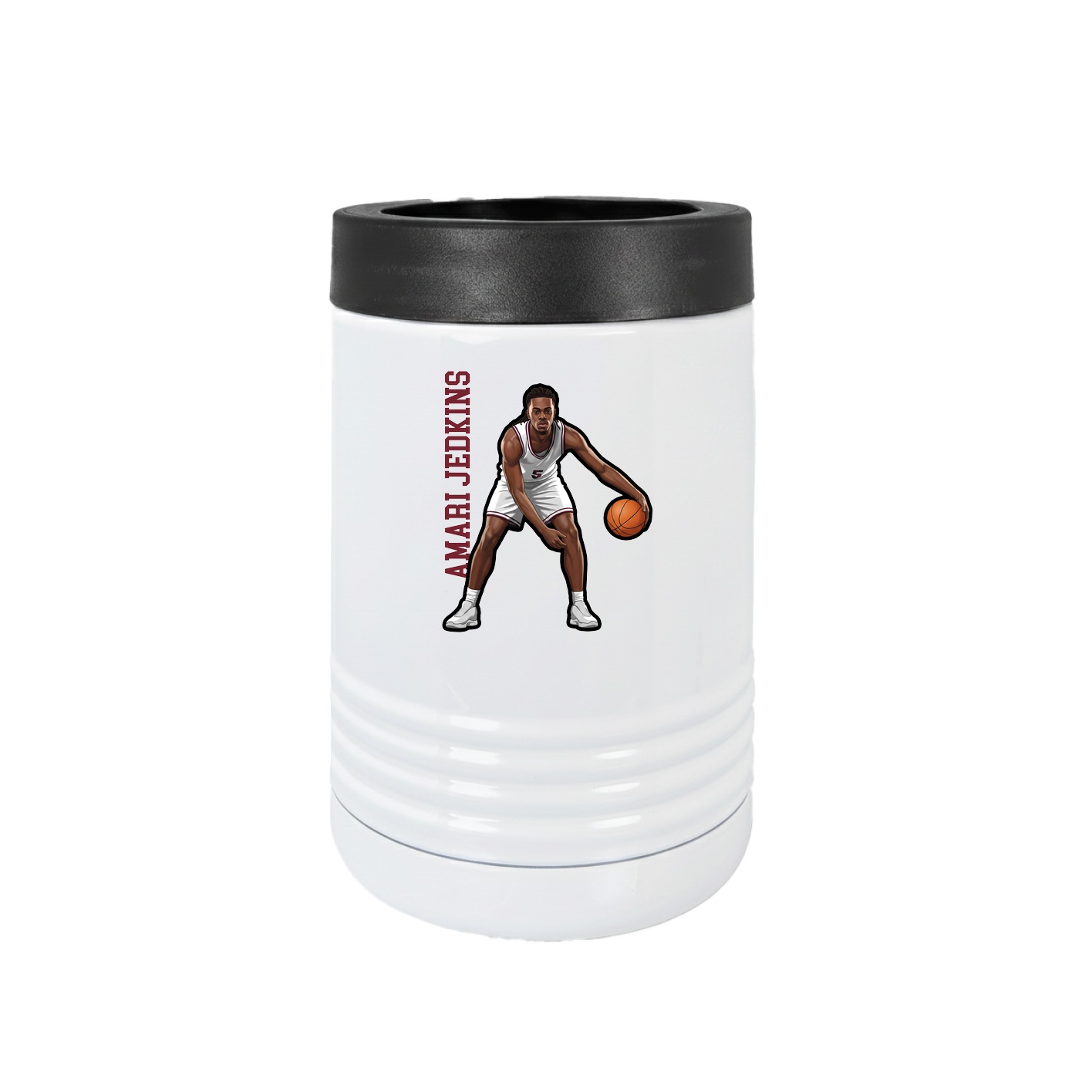 Beverage Holder — Name Vertical in White