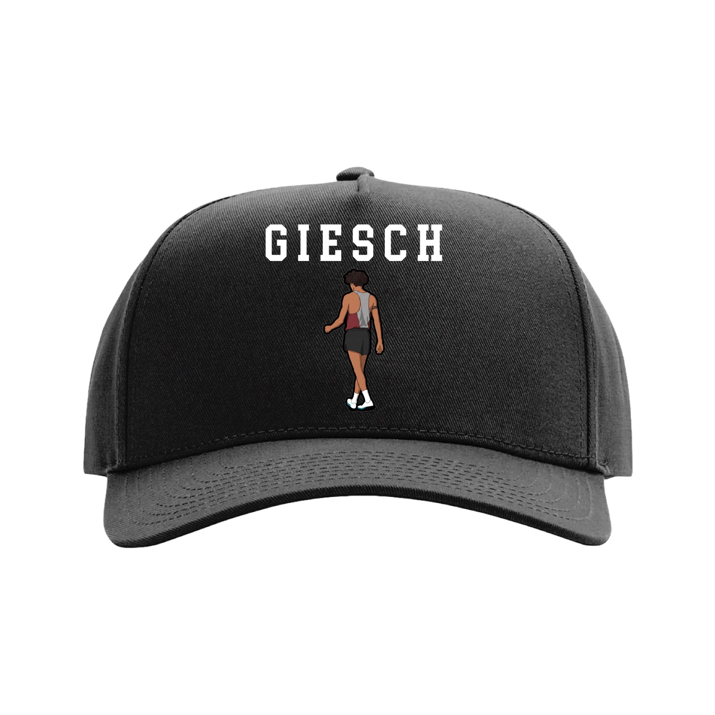 Full Fabric Five-Panel Champ Cap — Shirsey in Black