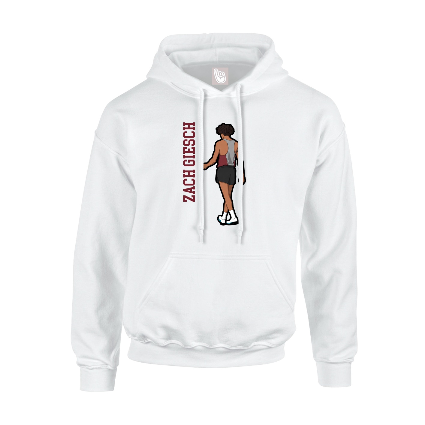 Hoodie — Name Vertical in White