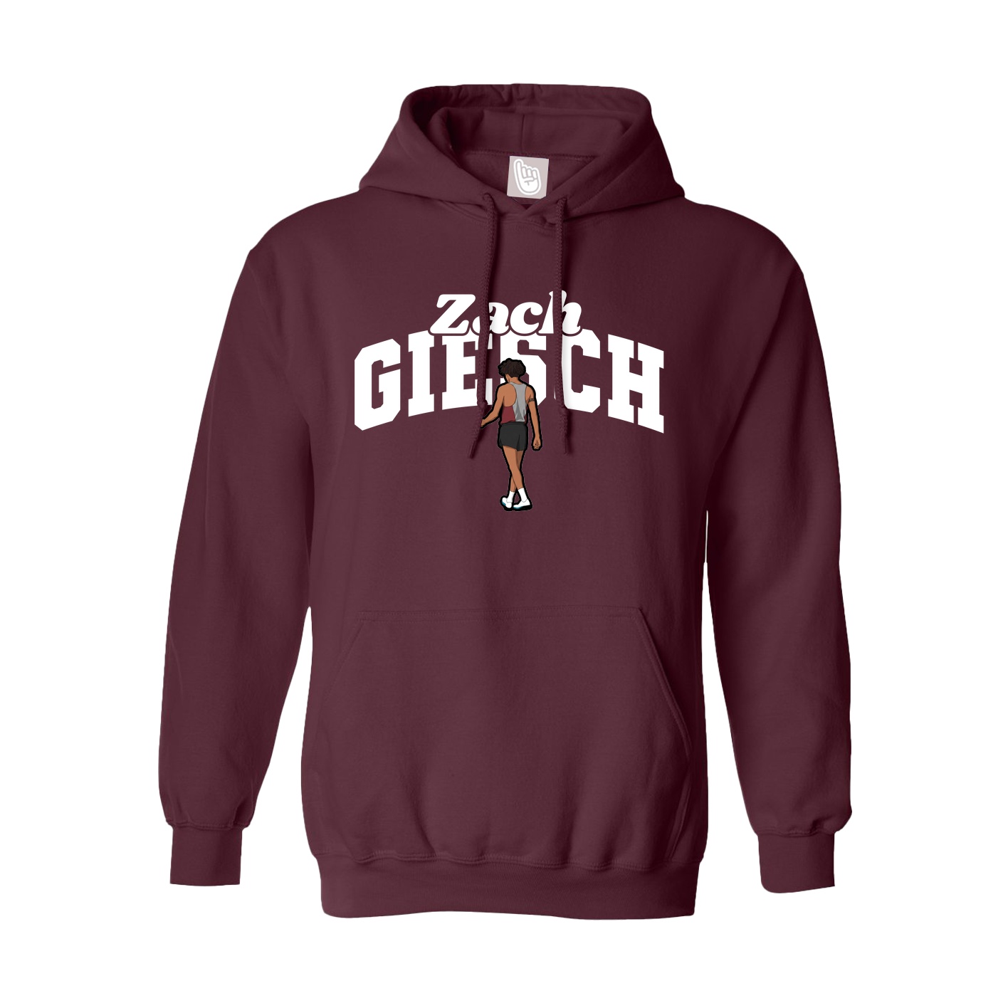 Youth Hoodie — Signature Arch in Maroon