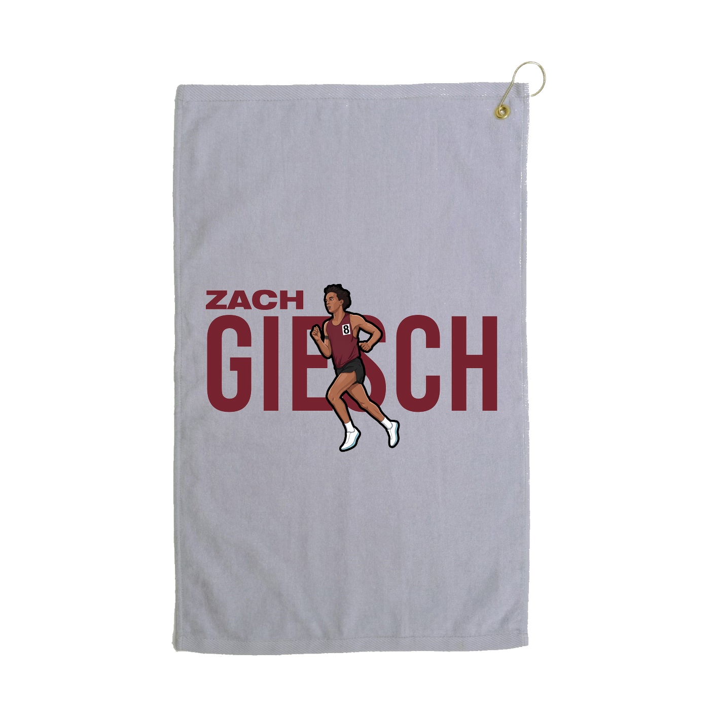 Golf Towel — Player Name in Grey