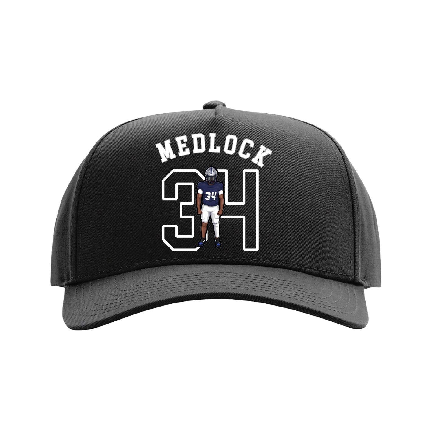 Full Fabric Five-Panel Champ Cap — Shirsey Arch in Black