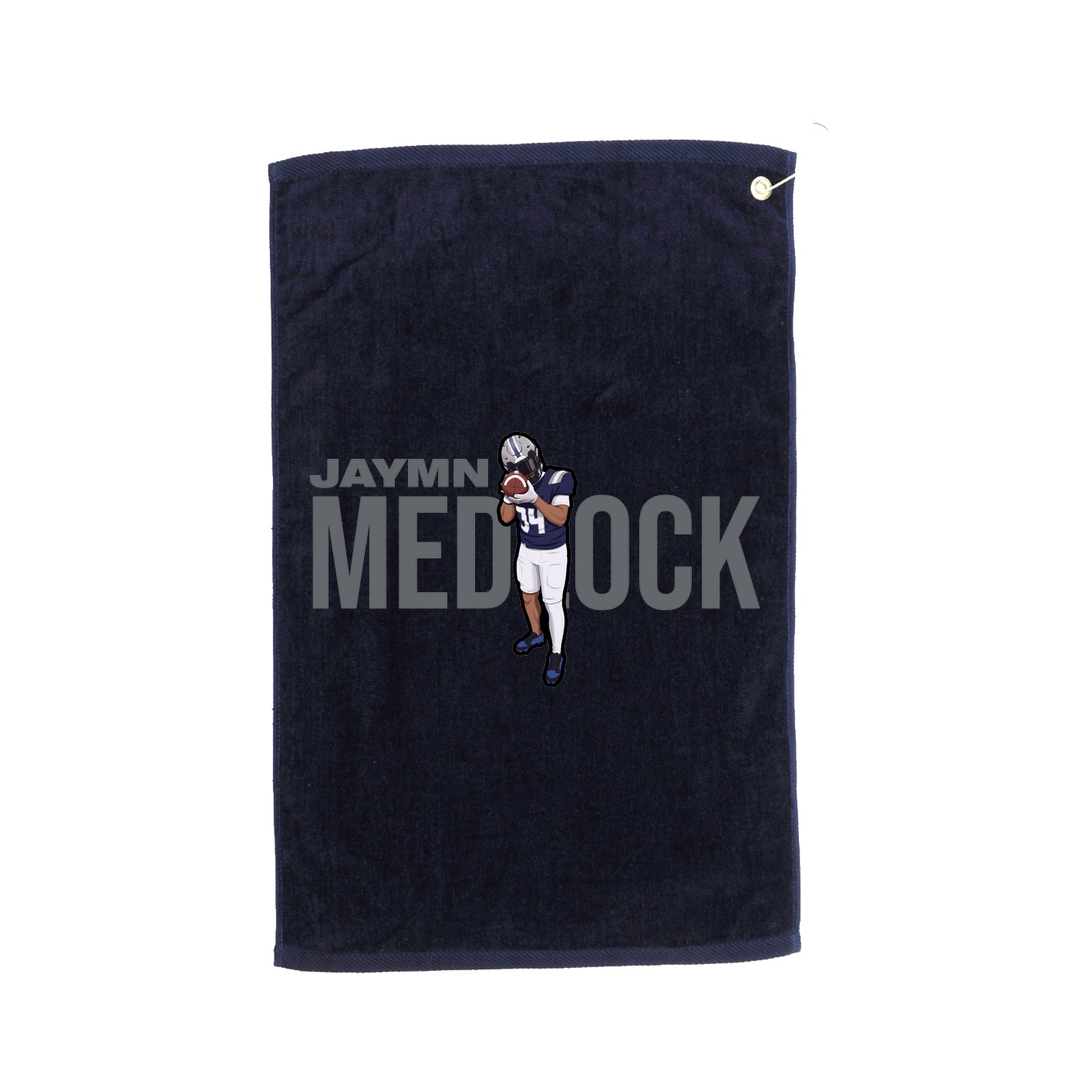 Golf Towel — Player Name in Navy