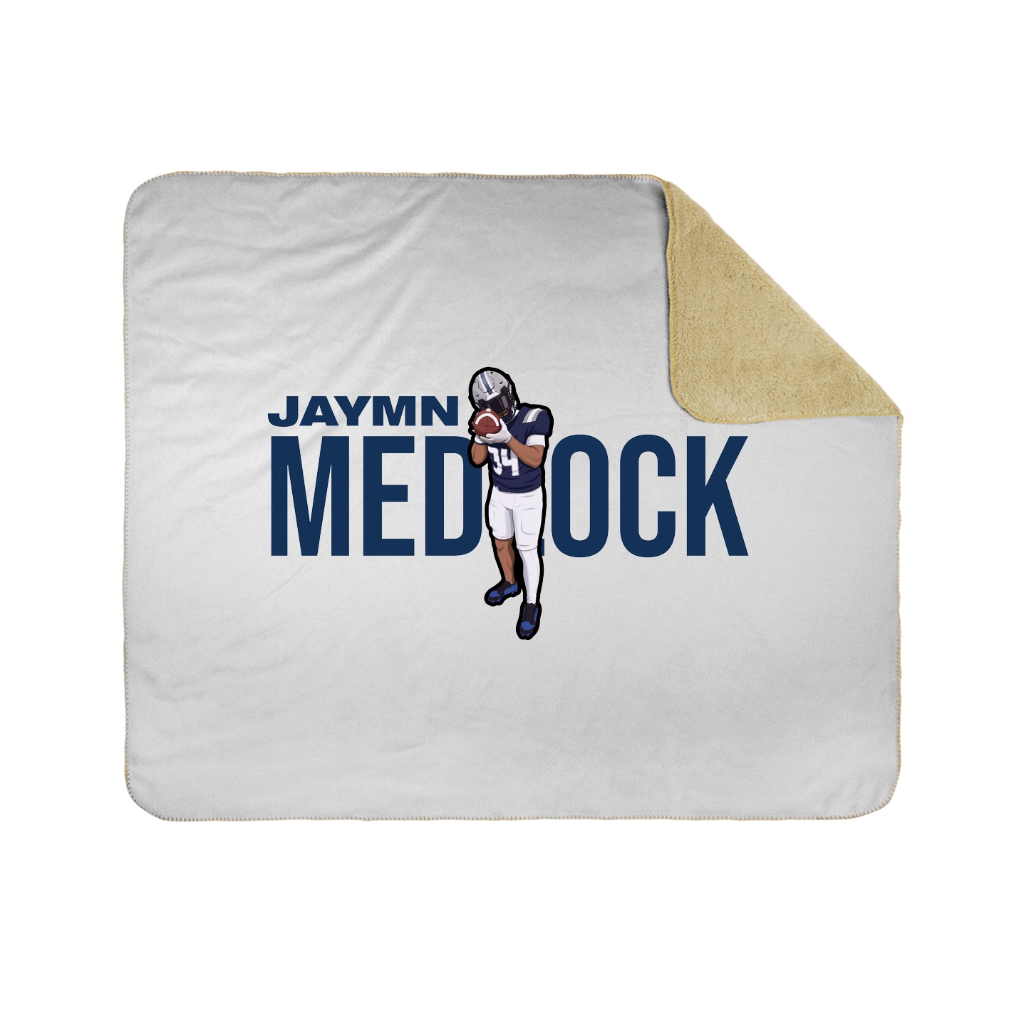 Throw Blanket — Player Name in White
