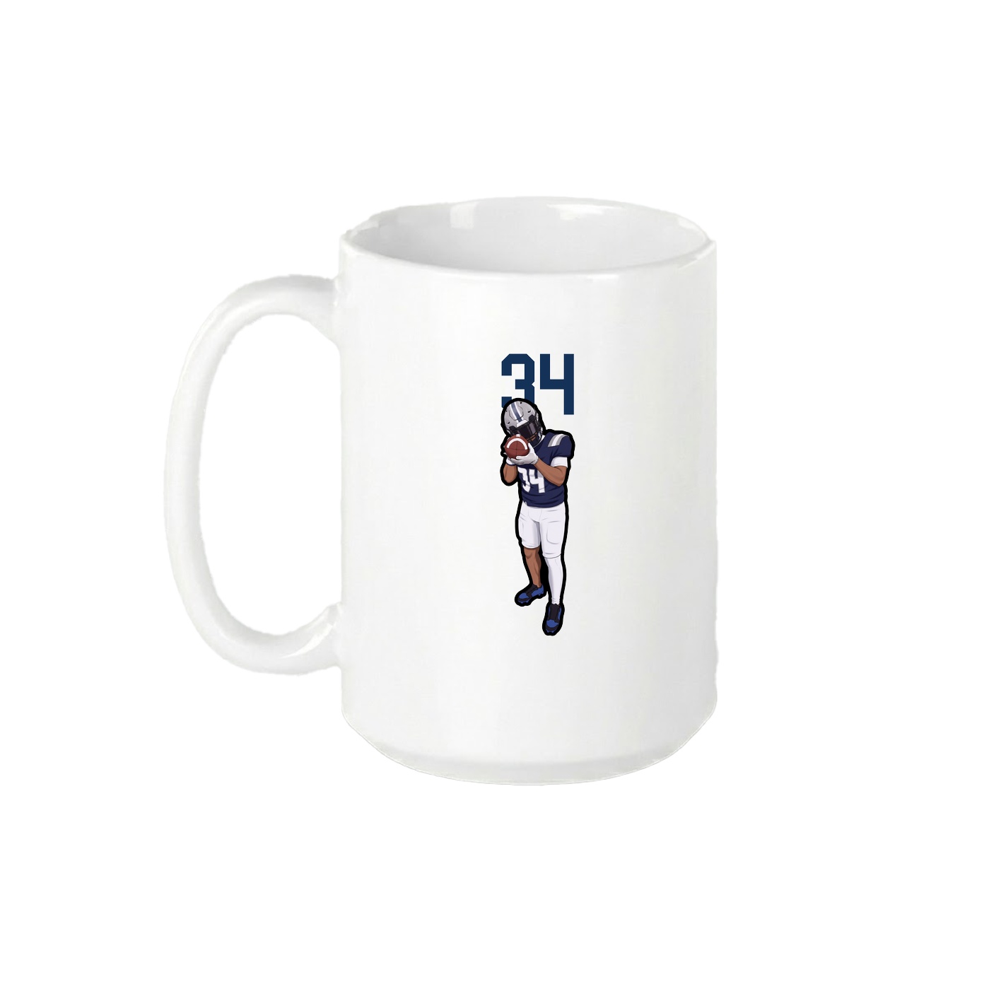 15oz Coffee Mug — Number Top in White