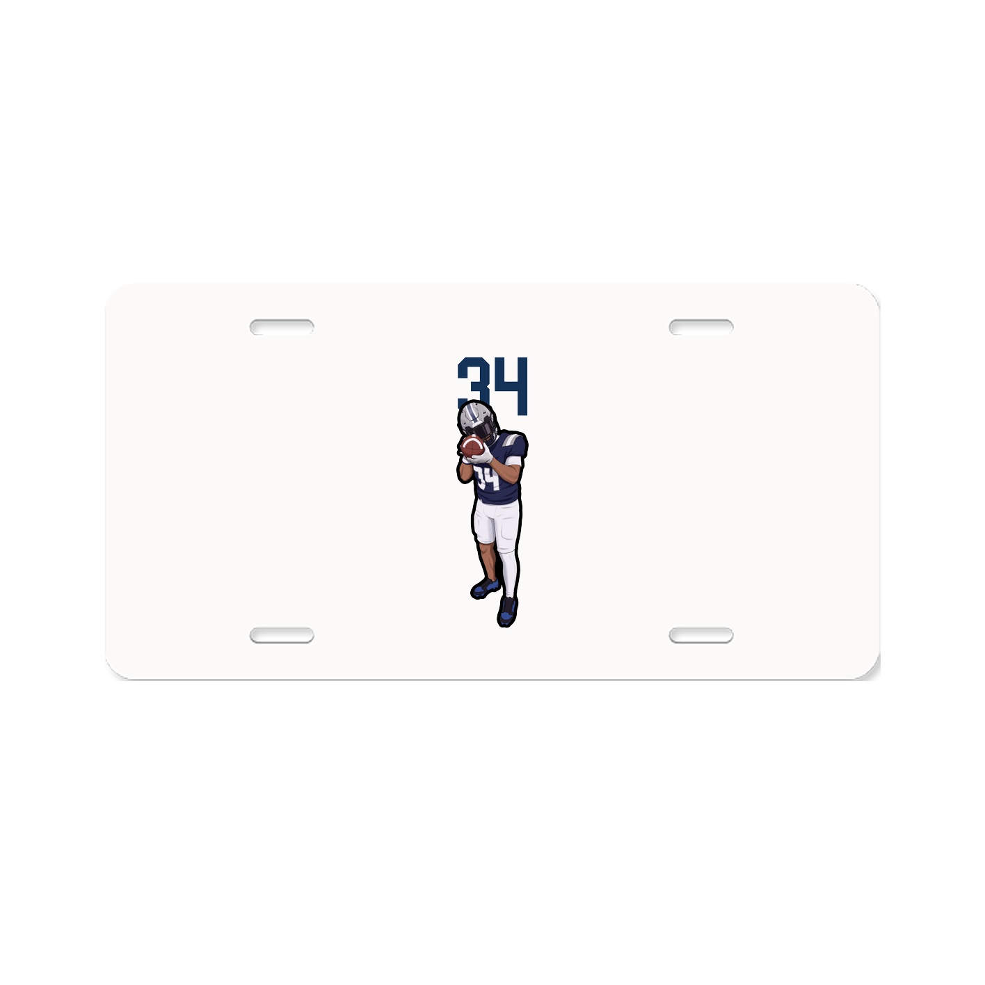 License Plate — Number Top in Classic