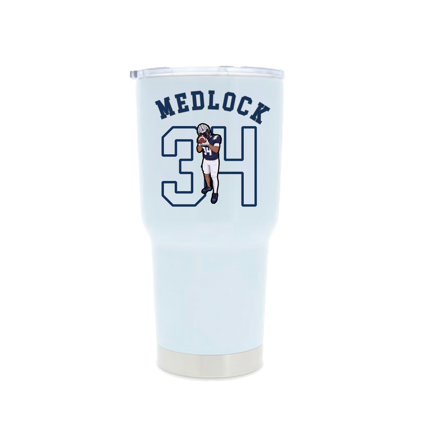 30oz Stainless Steel Tumbler — Shirsey Arch in White