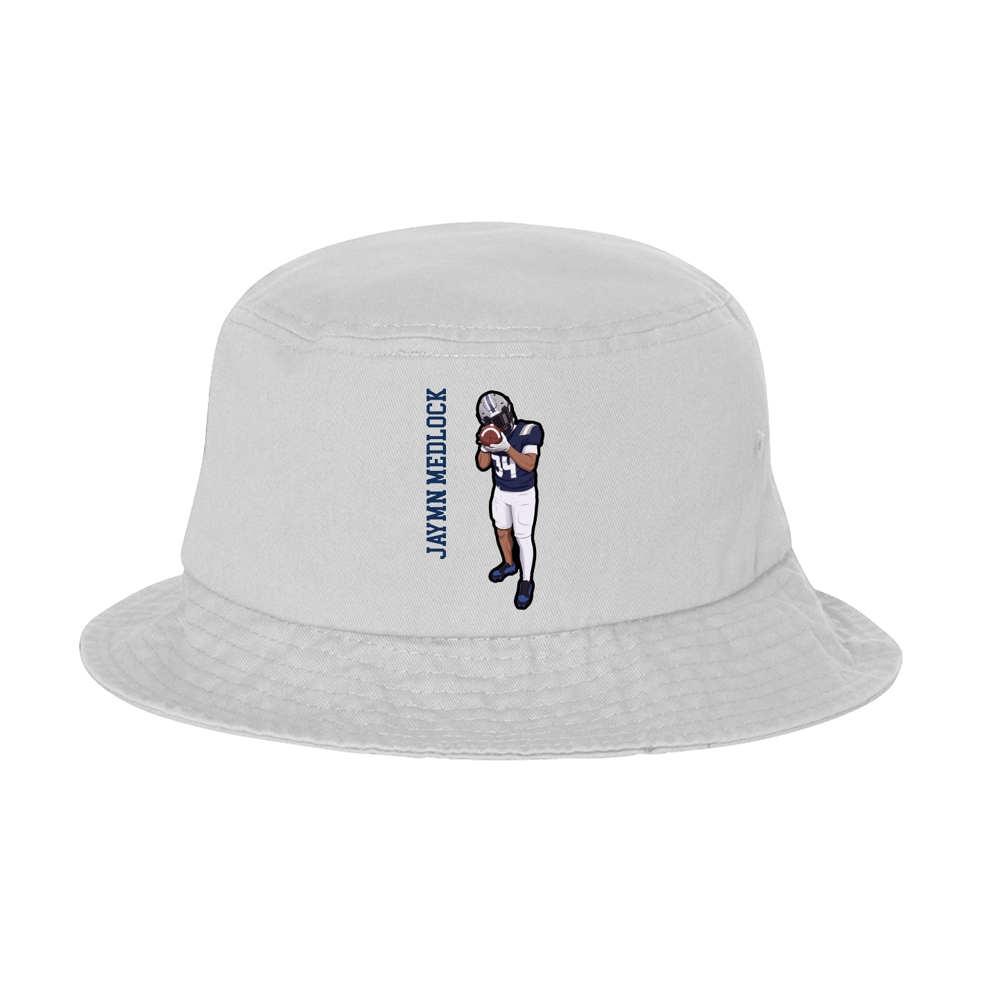 Bucket Cap — Name Vertical in White