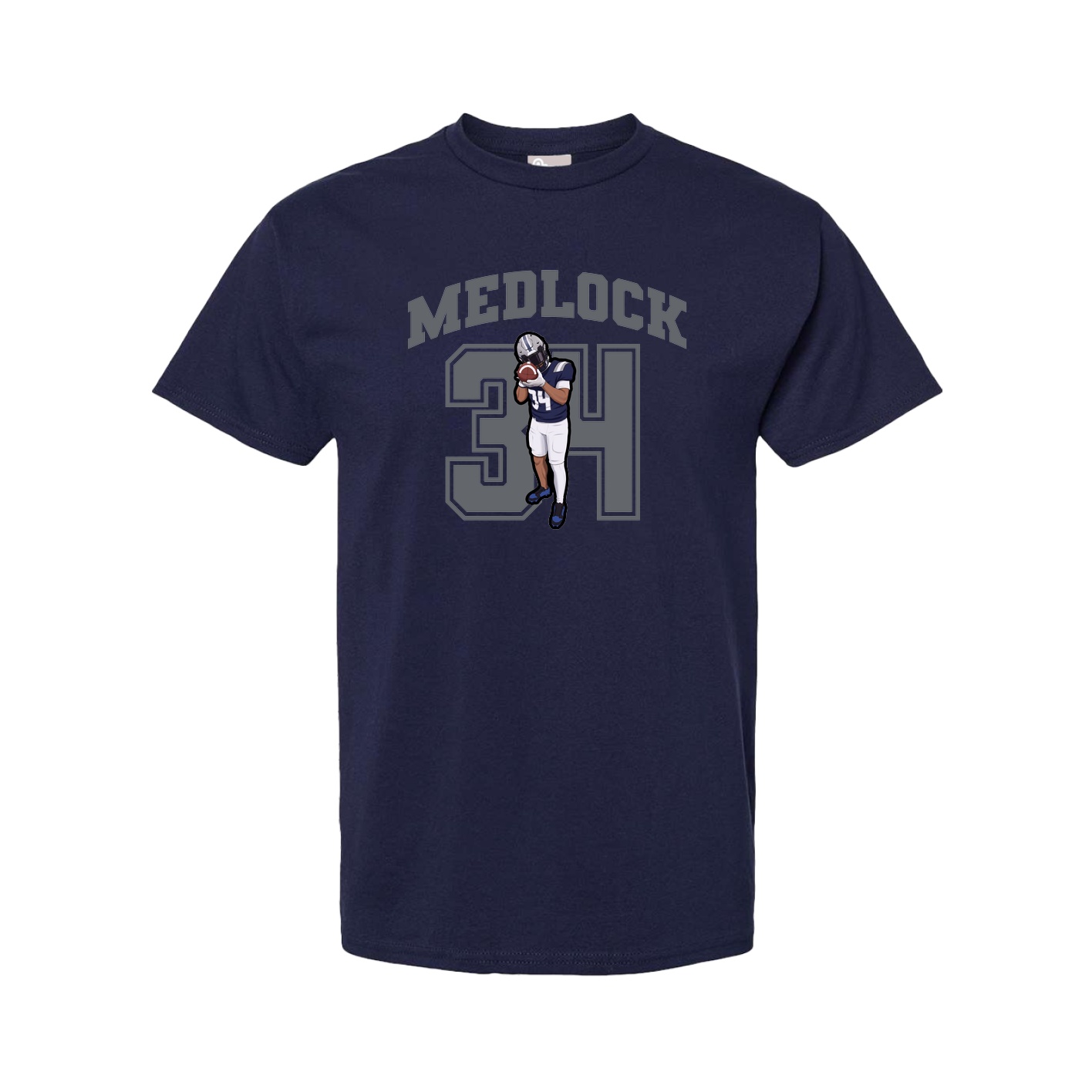 Youth Tee — Number in Navy