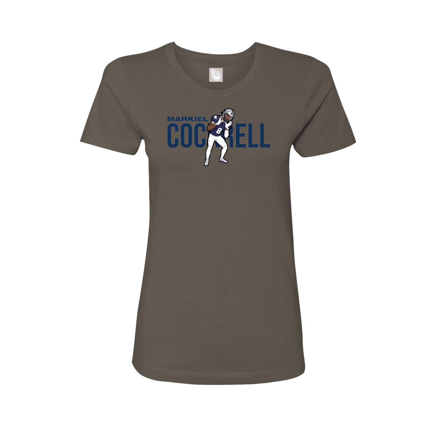 Fitted Women's Tee — Player Name in Grey