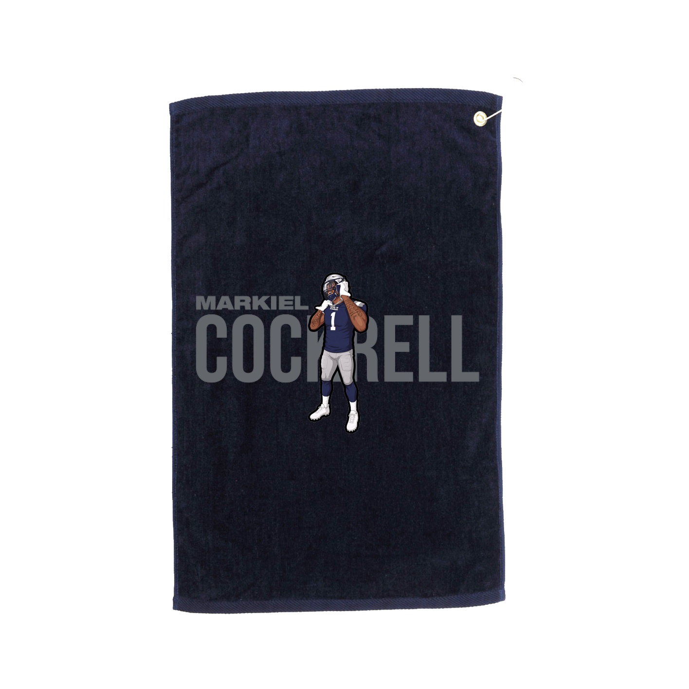Golf Towel — Player Name in Navy