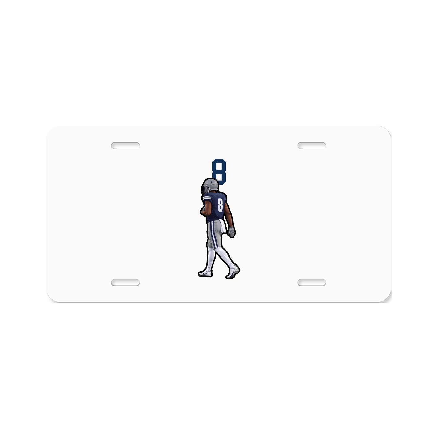 License Plate — Number Top in Classic