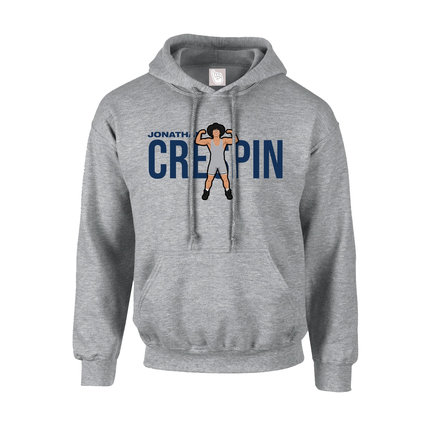 Hoodie — Player Name in Grey