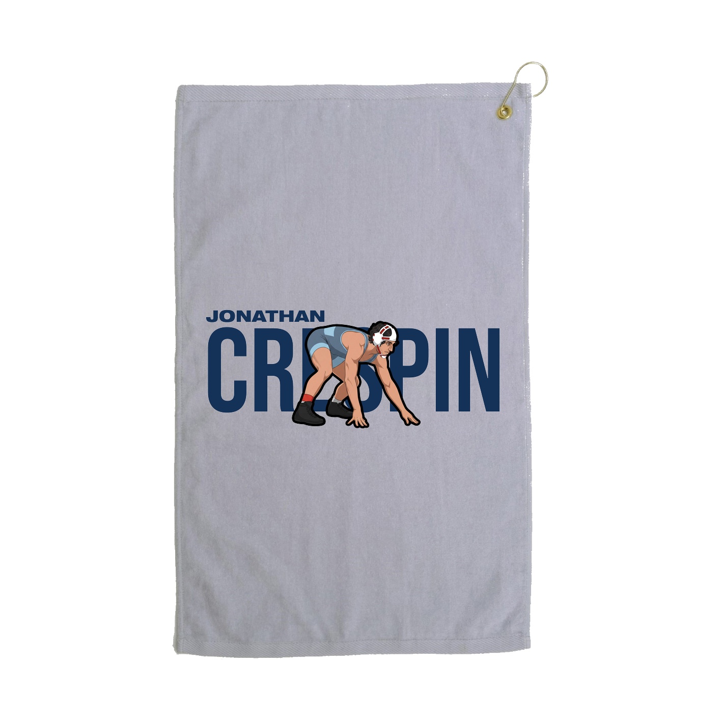 Golf Towel — Player Name in Grey