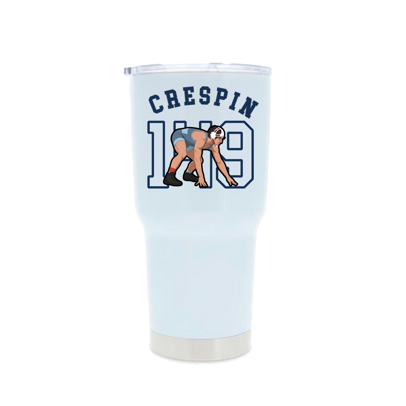 30oz Stainless Steel Tumbler — Shirsey Arch in White