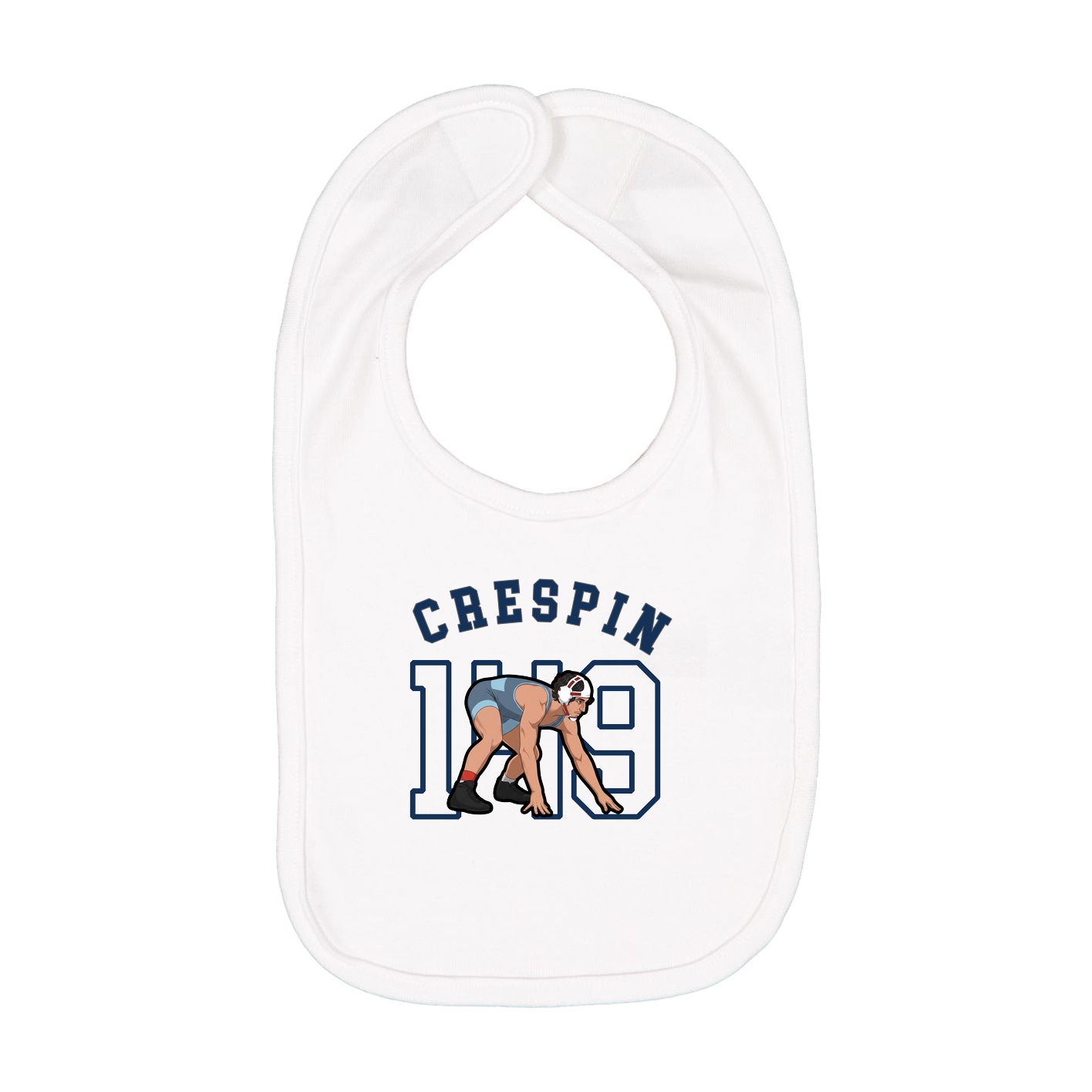 Infant Bib — Shirsey Arch in White