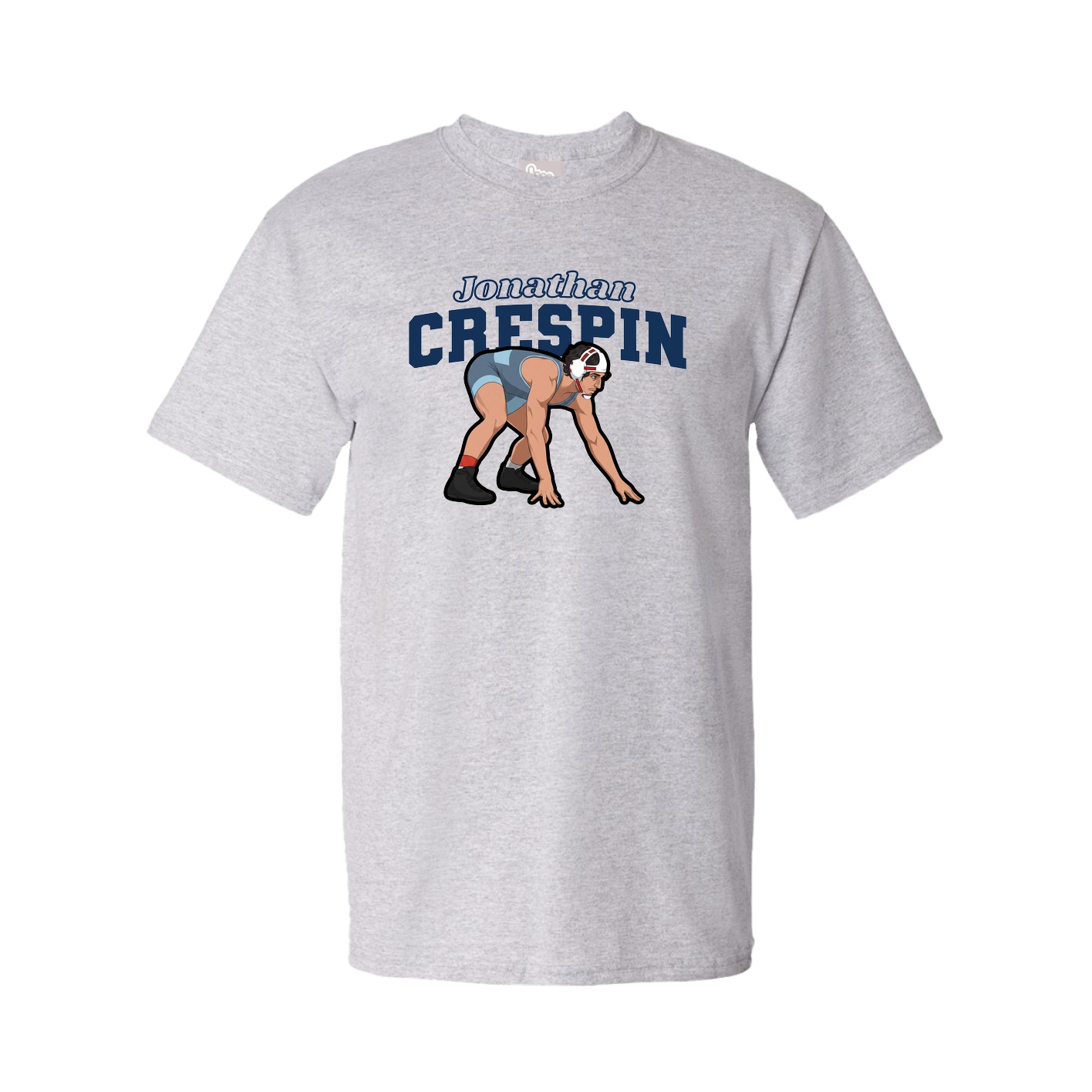 Youth Tee — Name Arch in Grey
