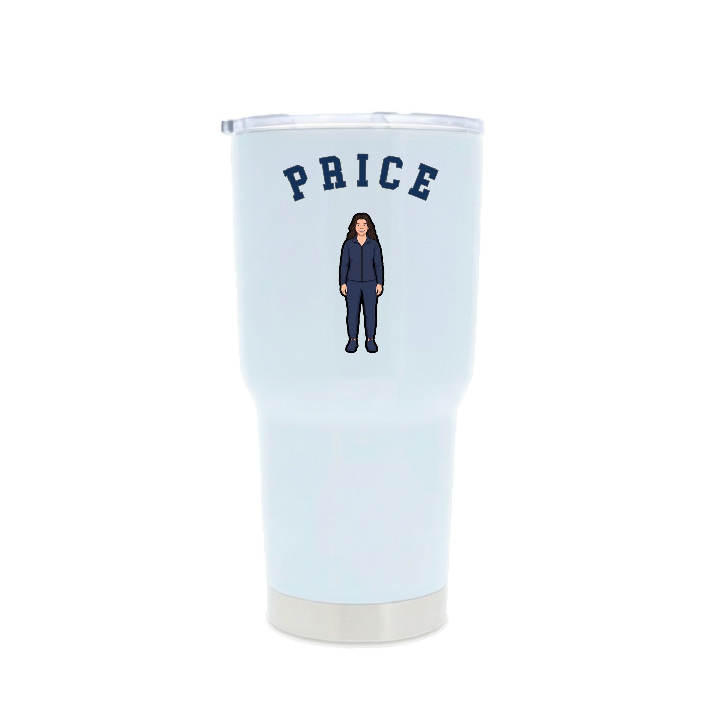 30oz Stainless Steel Tumbler — Shirsey Arch in White