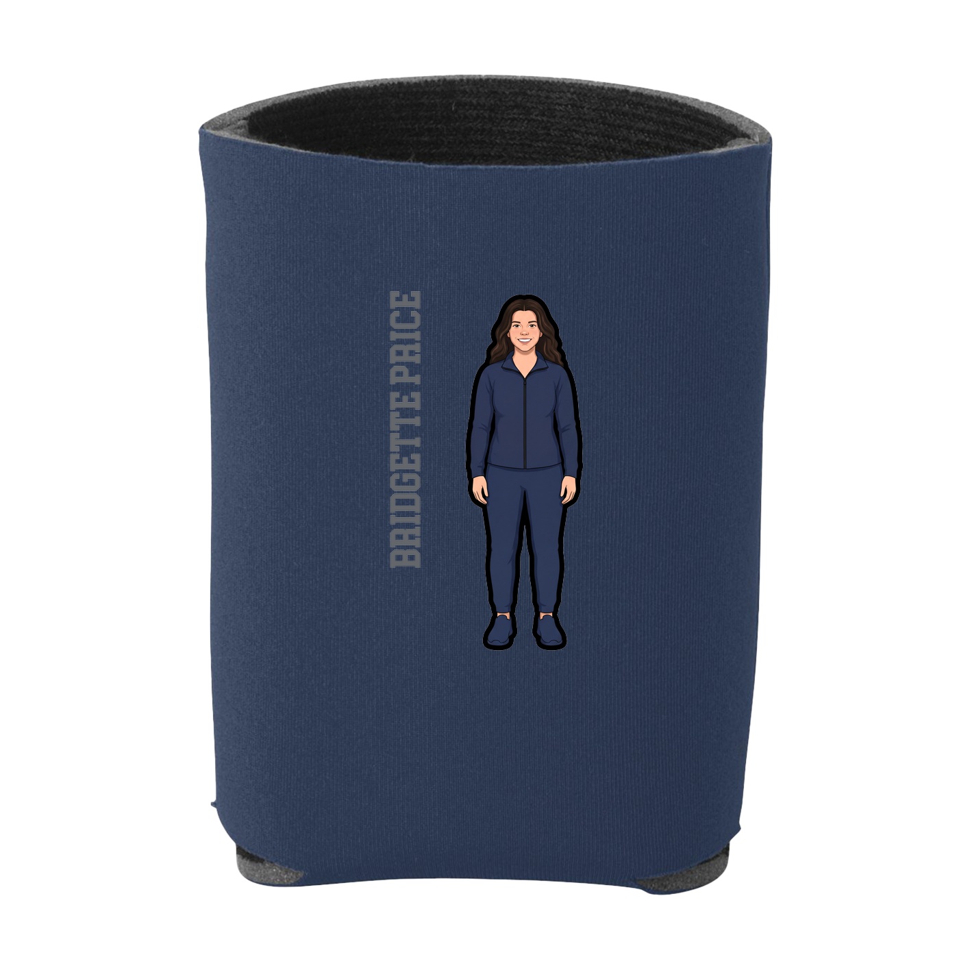 Can Holder — Name Vertical in Navy