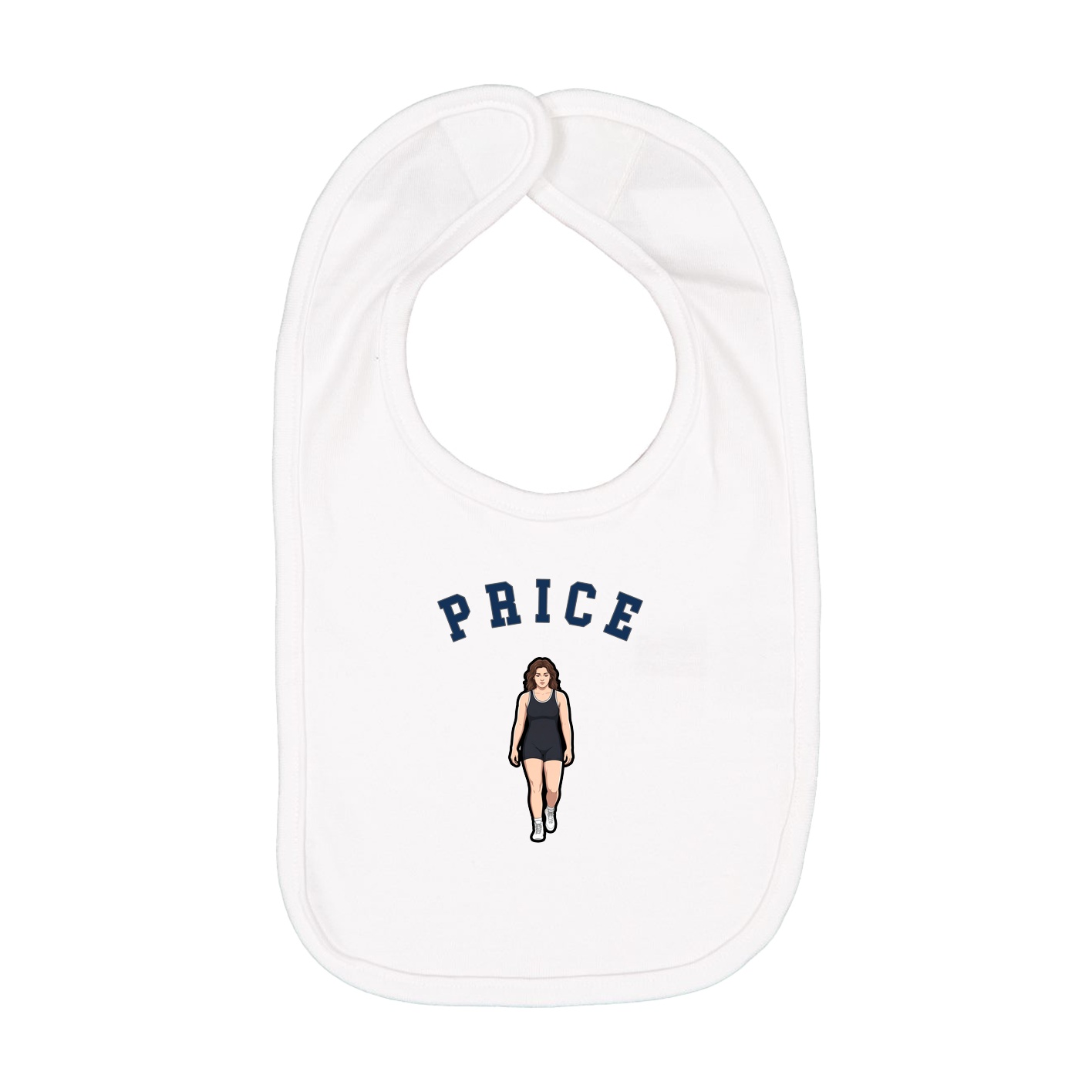 Infant Bib — Shirsey Arch in White
