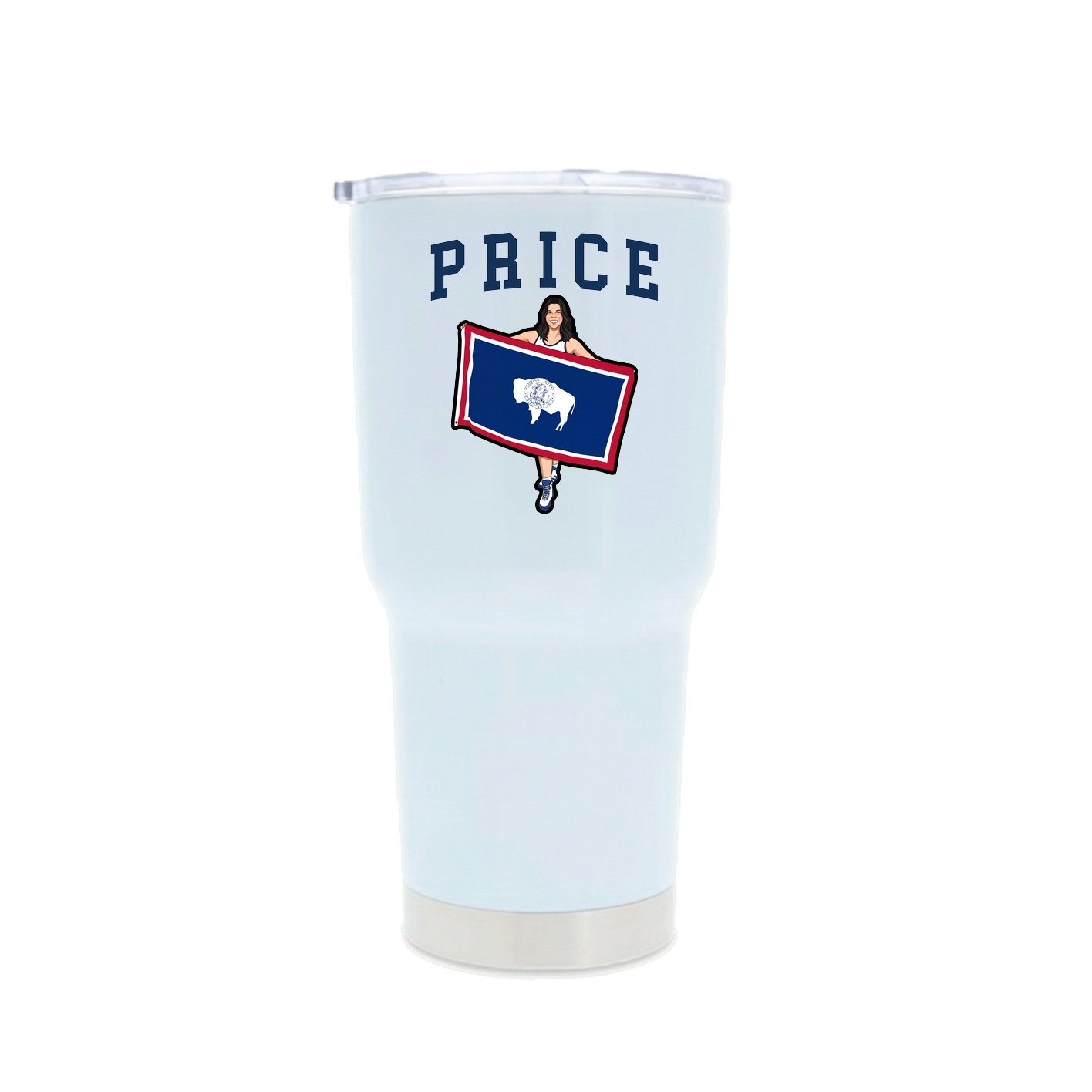 30oz Stainless Steel Tumbler — Shirsey in White