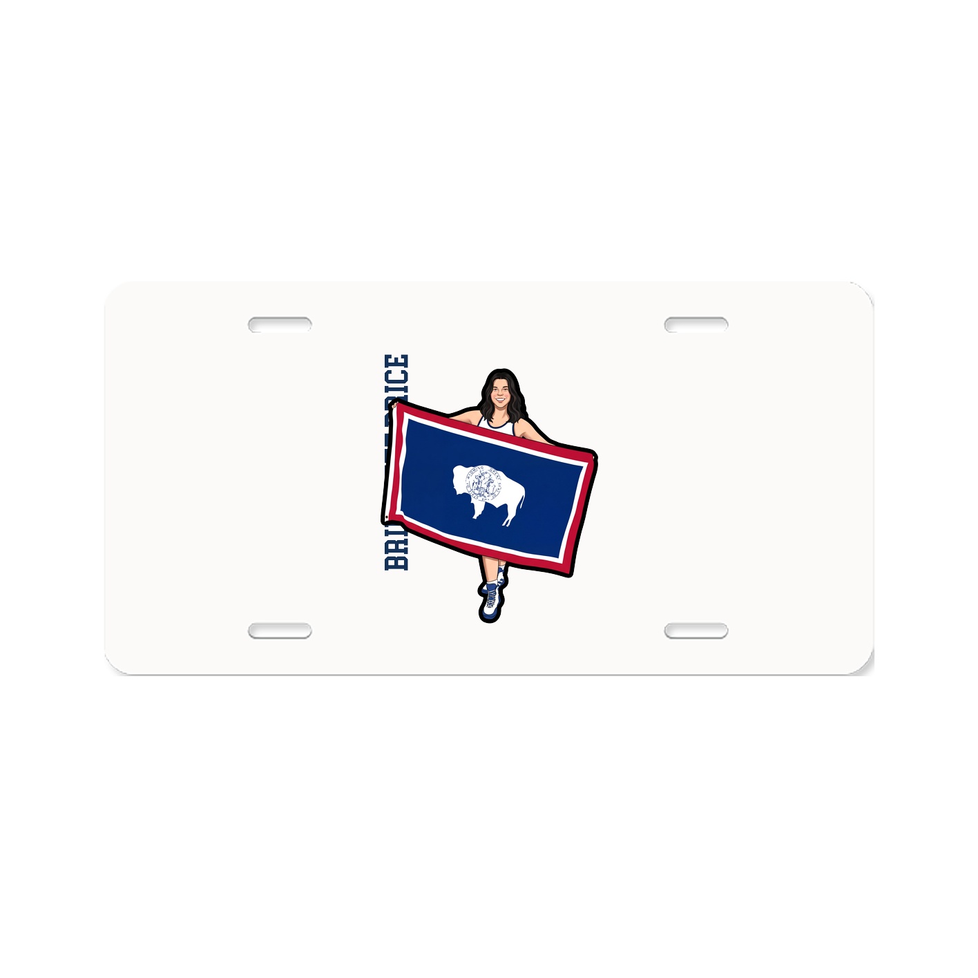 License Plate — Name Vertical in Classic