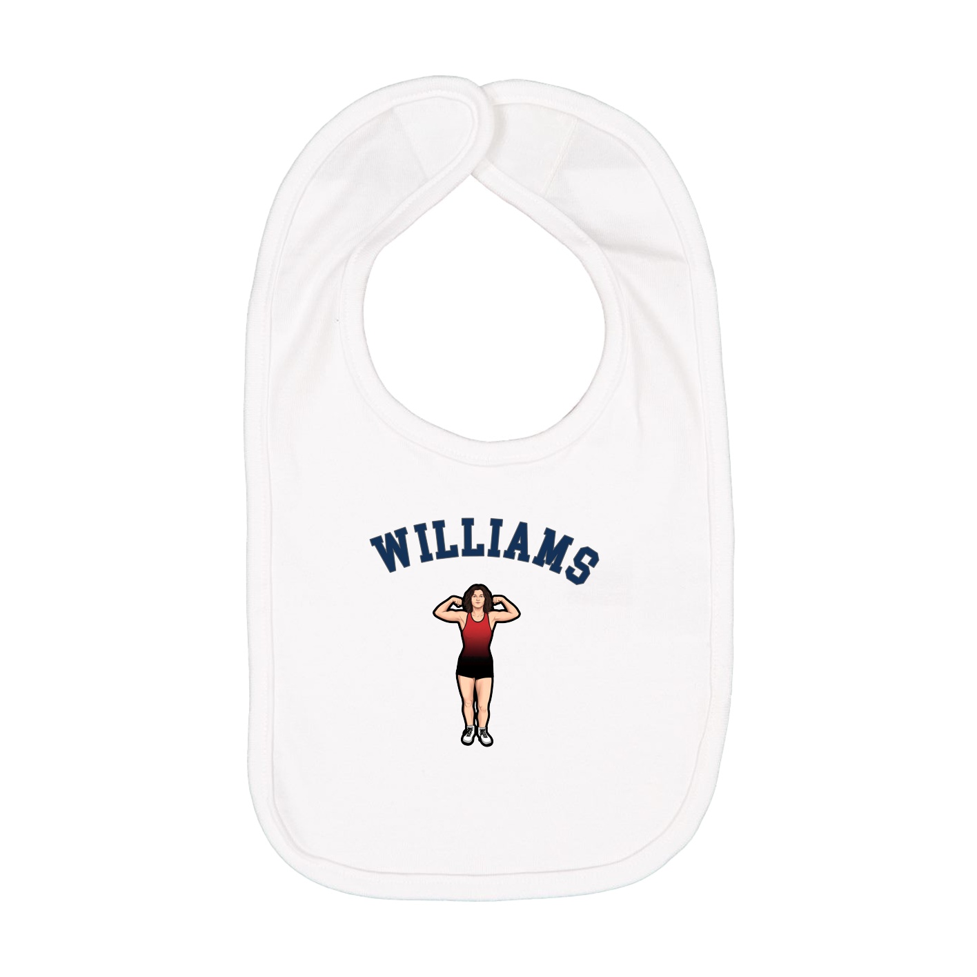 Infant Bib — Shirsey Arch in White