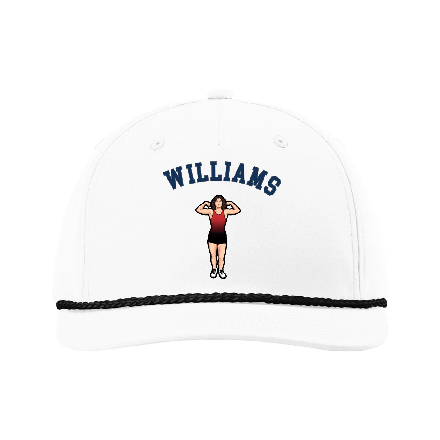 Five-Panel Classic Rope Cap — Shirsey Arch in White