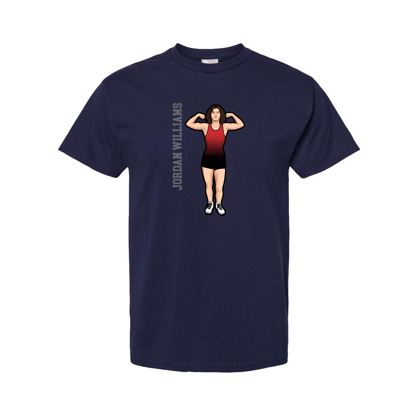 Tee — Name Vertical in Navy